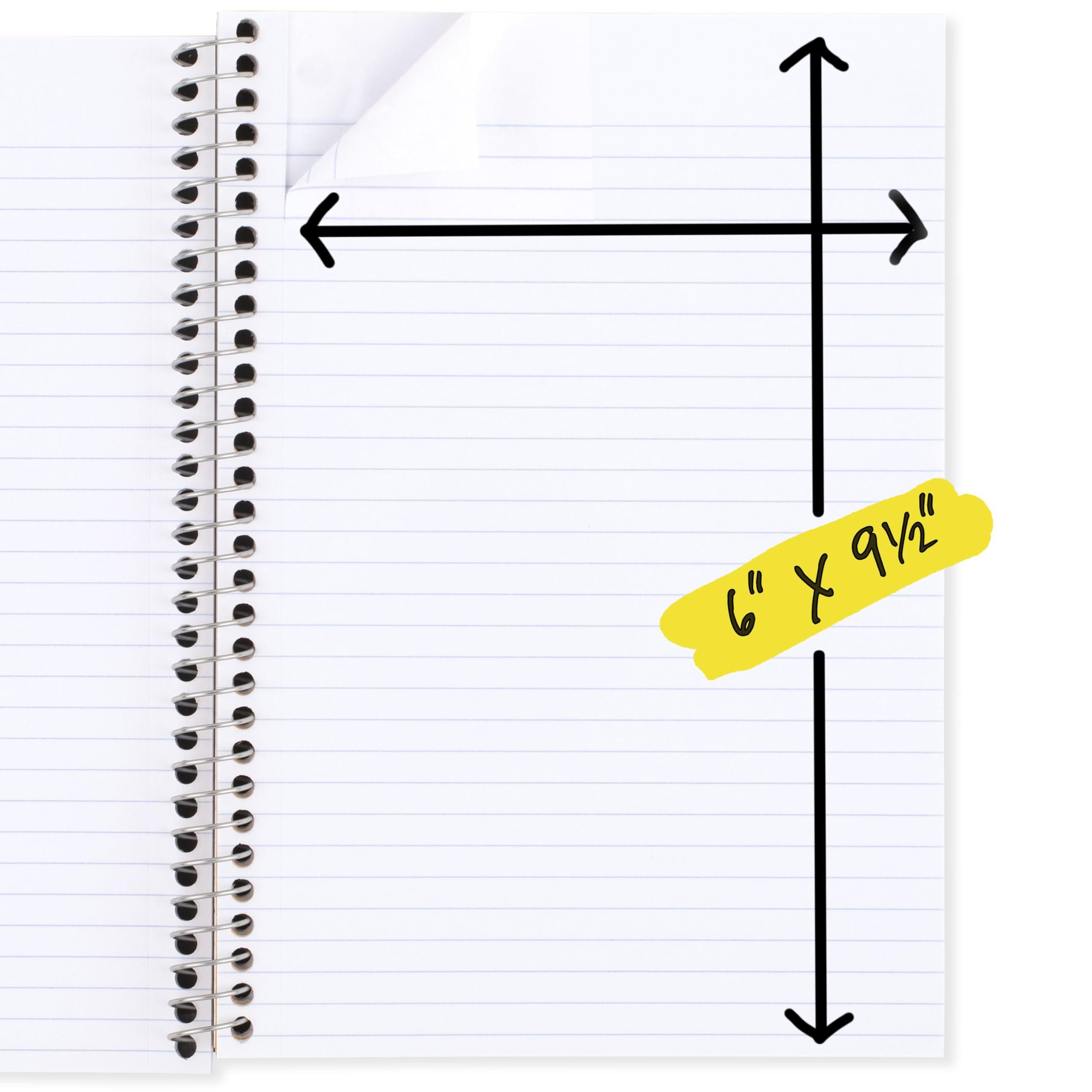 Five Star Spiral Notebook, 2 Subject, College Ruled Paper, 6" x 9-1/2", 80 Sheets, Fights Ink Bleed, Water Resistant Cover, Gray (840029AA3-ECM) - Image 3