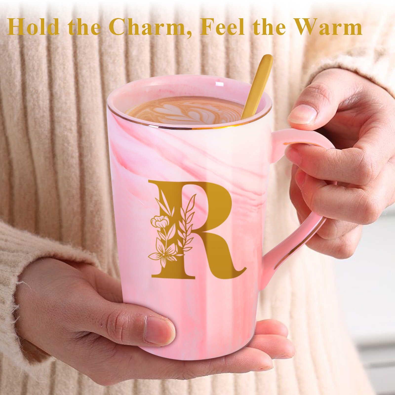 Personalized Ceramic Coffee Mug with Lid Tea Cup Happy Birthday Christmas Xmas Day Holiday Gift for Female Boss Teacher Aunt Big Small Sister in Law Mother Stepmother Wedding Groom Bride Officiant,R - Image 7