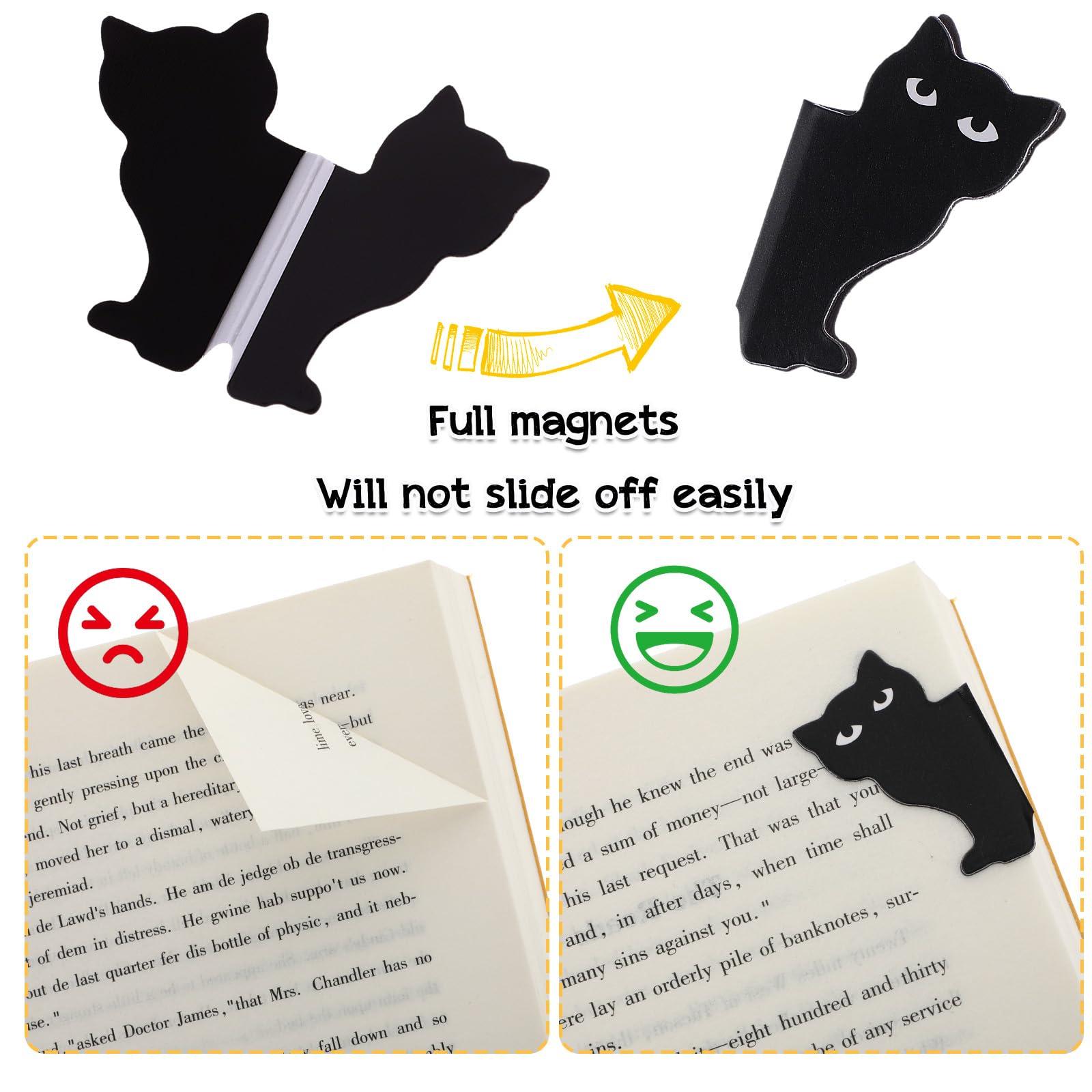Ptwola 13 Pcs Black Cat Bookmark Clips Kawaii Fun Page Markers Accessories Assorted Cute Cat Book Markers Clip Tabs Set for Lover Women Men Kids Students Teachers Reader School Office Home Supplies - Image 4