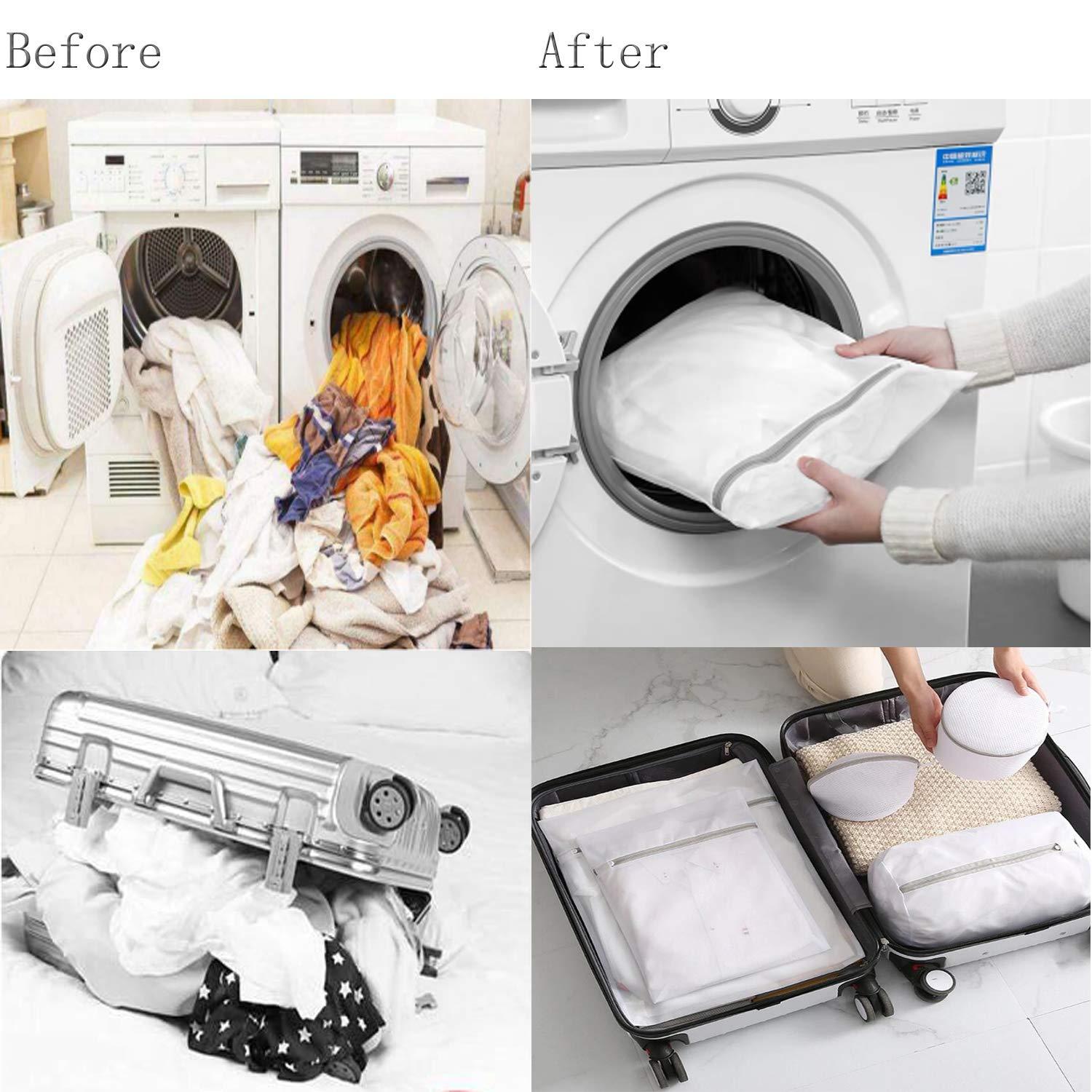 Habychoi Mesh Laundry Bags - 9pcs Premium Zippered Fine Mesh Laundry Bags Set, Delicate & Lingerie Washing Organizer - Image 5