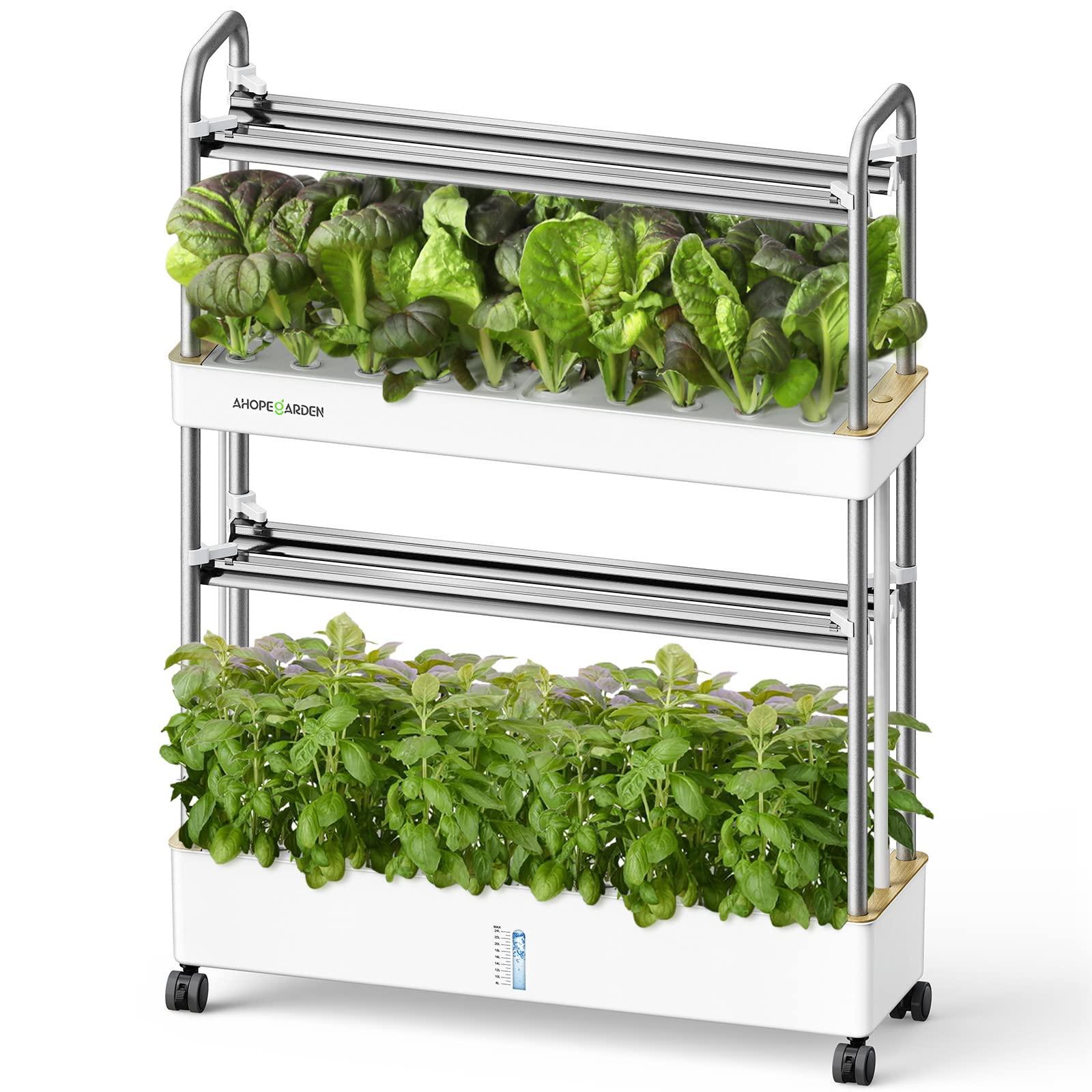 Ahopegarden Indoor Garden Hydroponics Growing System Kit: 60 Pods Vertical Garden with LED Grow Light - Plant Germination Kit Aeroponic Veggie Flower Fruit Growth with Smart Socket & Pump System - Image 9