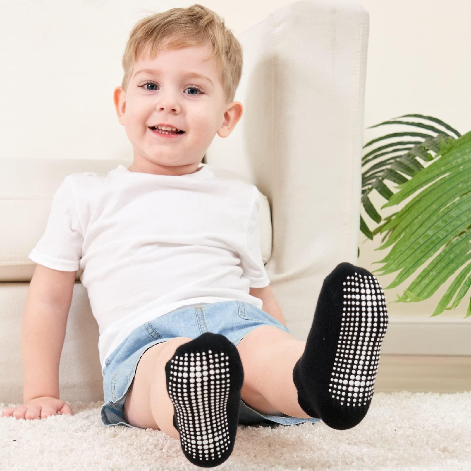 Zaples Baby Non Slip Grip Ankle Socks with Non Skid Soles for Infants Toddlers Kids Boys Girls - Image 4