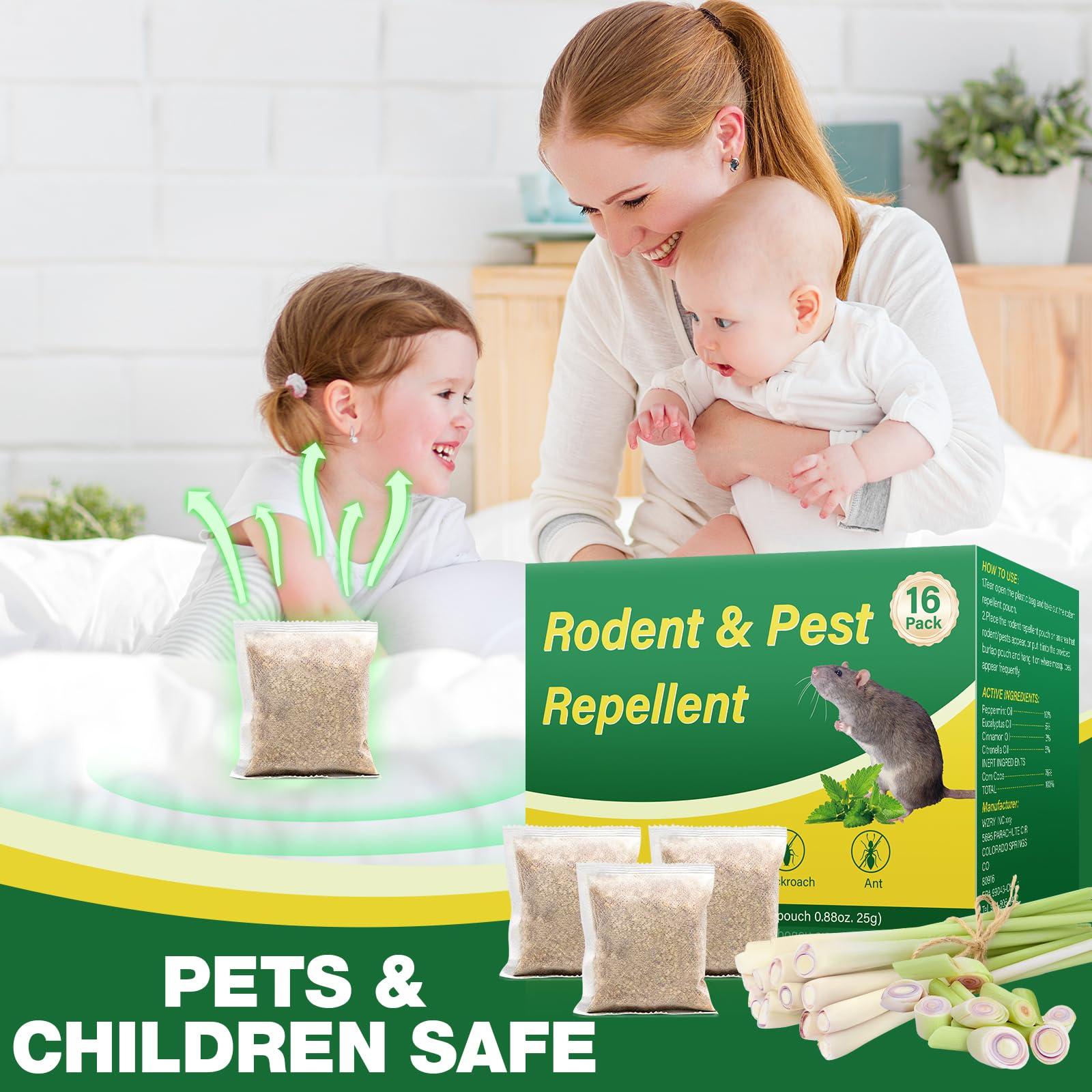 Rodent Repellent, 16 Pack Natural Mouse Repellent Pouches - Peppermint Oil to Repel Rodents Rats Squirrel, Outdoor Indoor Mice Repellent for House Garage Basement RV Car - Image 5