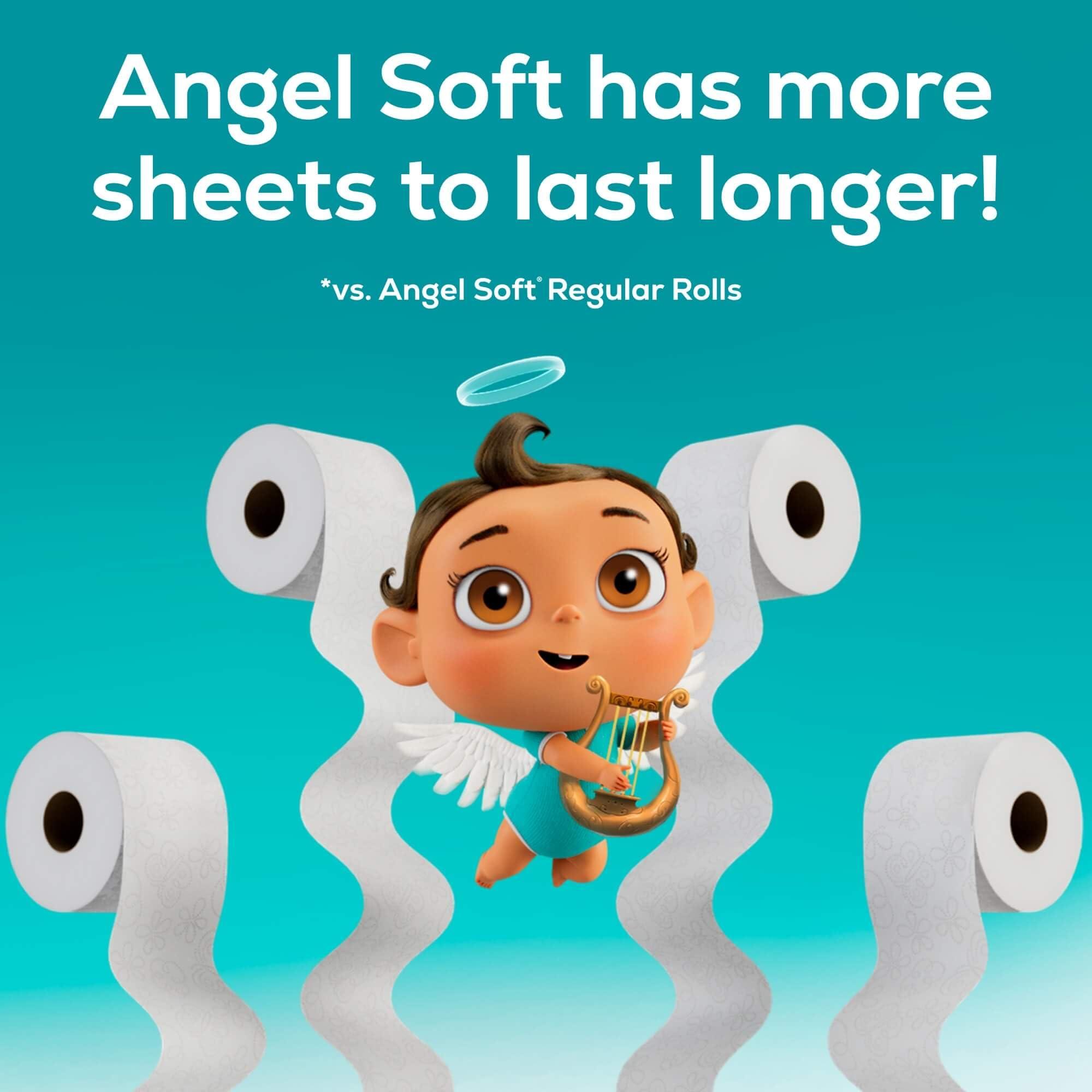 Angel Soft Toilet Paper with Fresh Linen Scented Tube, 48 Mega Rolls = 192 Regular Rolls, Soft and Strong Toilet Tissue - Image 5