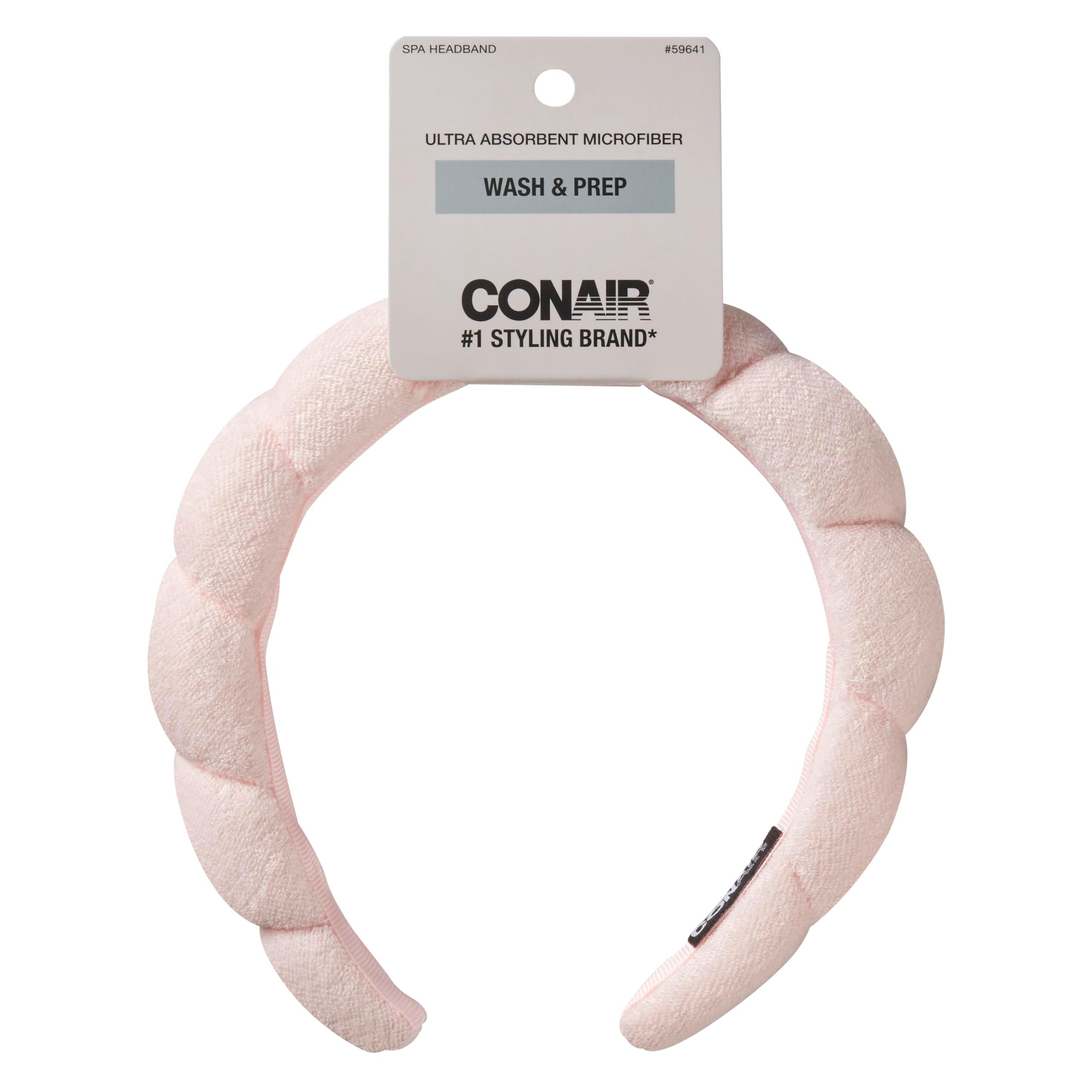 Conair Spa Makeup and Face Washing Headband - Bubble Design - Pink