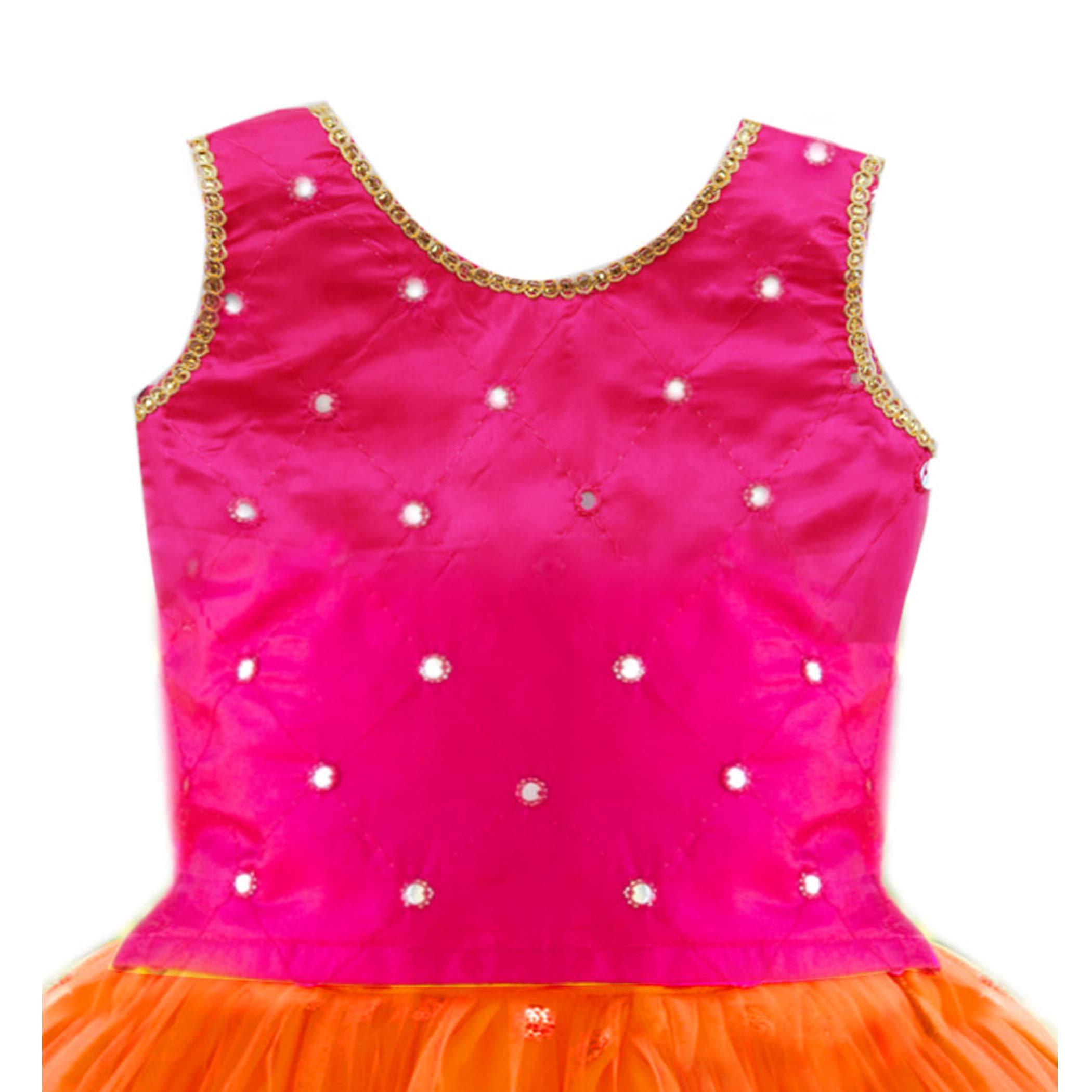 Stanwells Kids Baby Girl's Net Readymade Lehenga Choli - Image 4