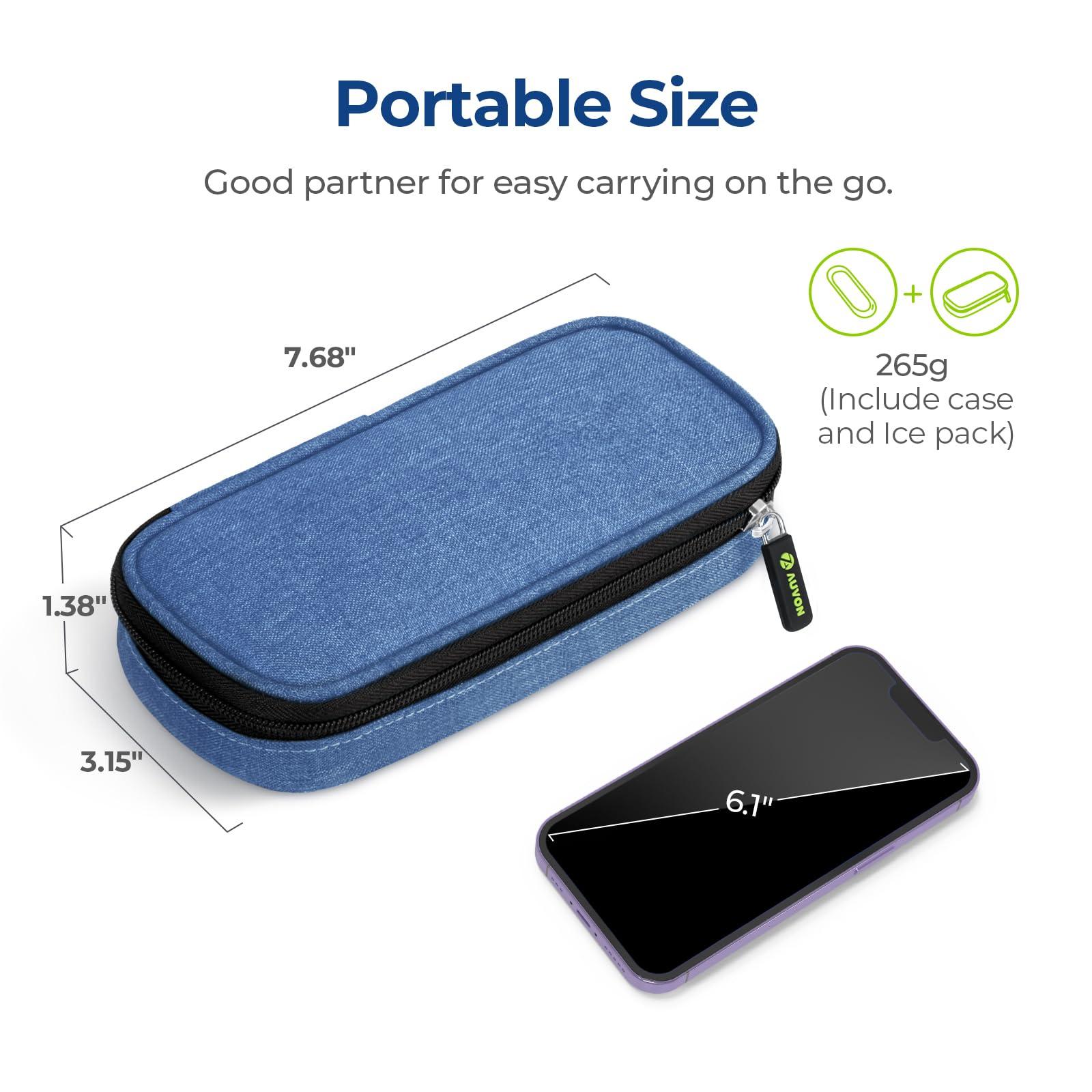 AUVON Insulin Pen Cooler Travel Case with 2 * 90g TSA Approved Ice Packs, Diabetic Medication Insulated Cooling Bag for Insulin Pens and Diabetic Supplies Storage, Compact for Daily Life and Trips - Image 8