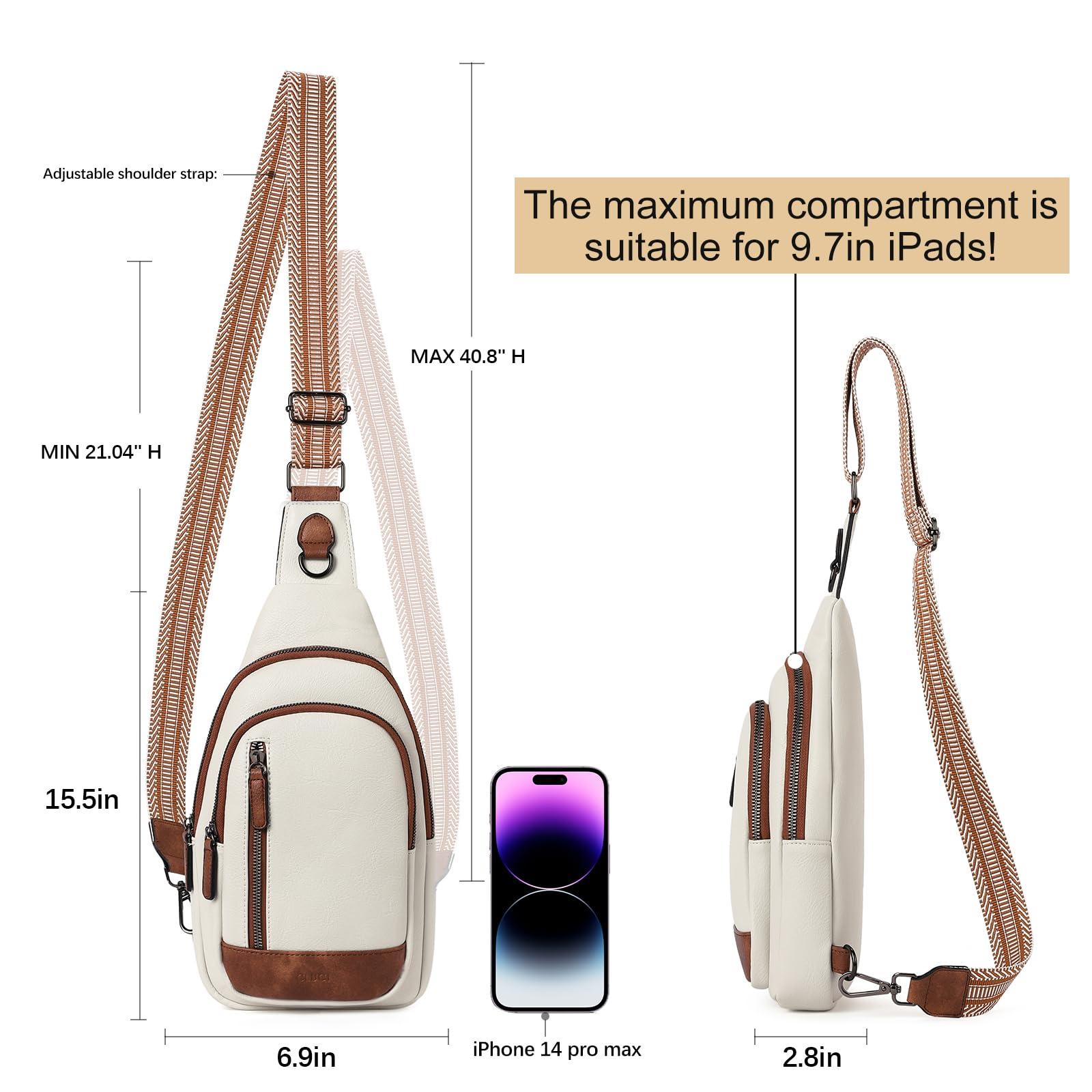 CLUCI Crossbody Bags for Women - Sling Backpack Travel Bag in Leather - Image 3