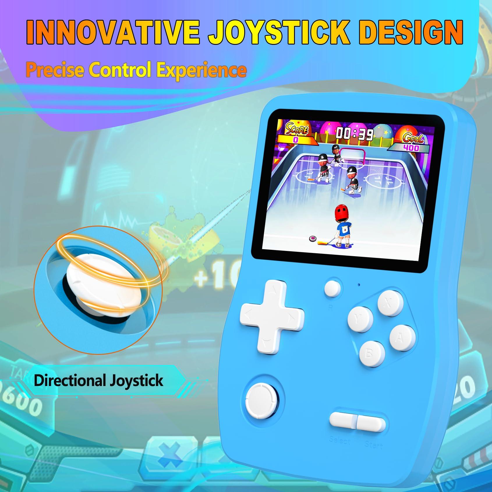 32 Bit Handheld Games for Kids Preloaded 139 Video Games, Portable Video Gaming Player with 3.0" IPS Screen and Rechargeable Battery, Mini Travel Games Electronic Gifts Toys for Boys Girls, Blue - Image 6