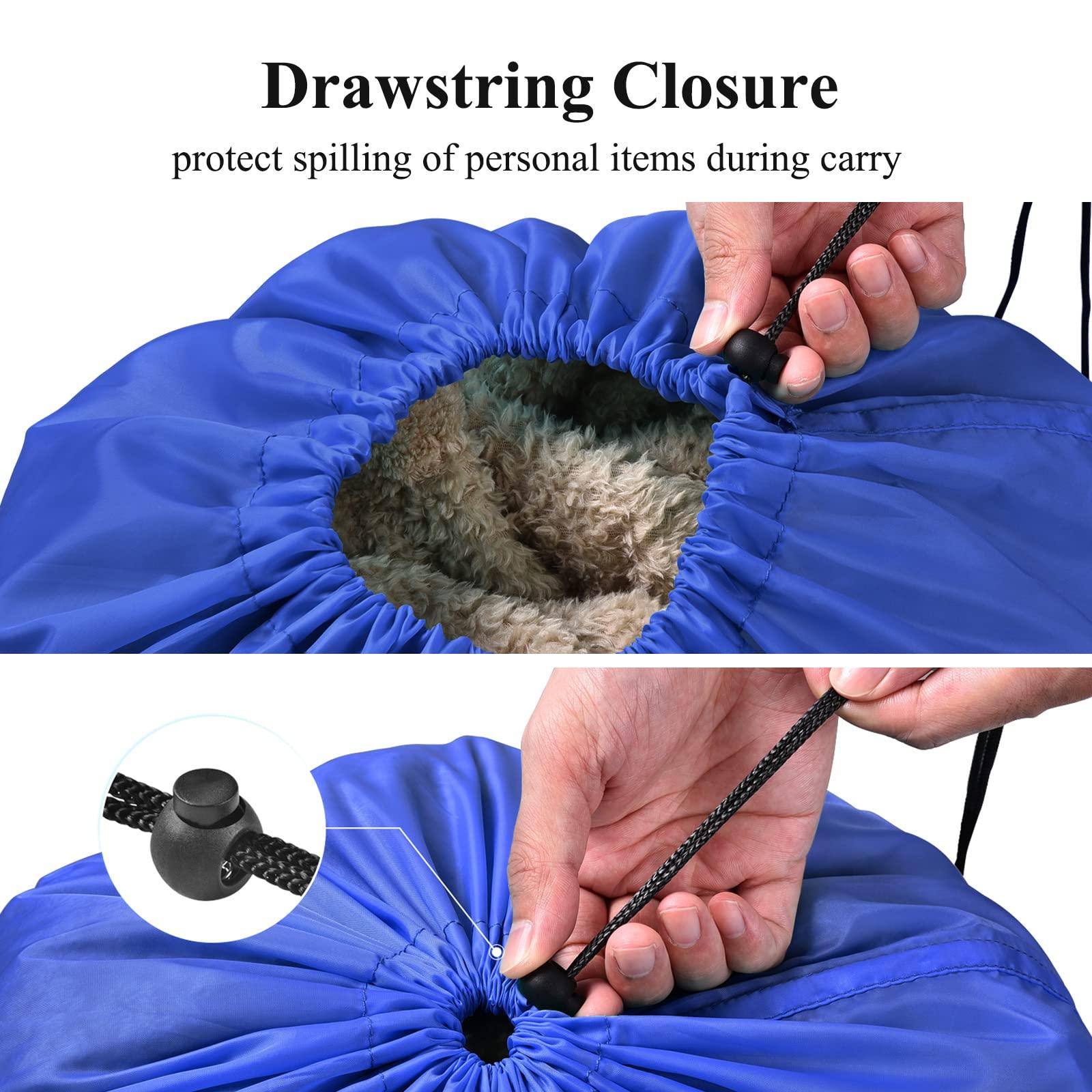 OTraki 28 x 45 inch Extra Large Laundry Bag 2 Pack Drawstring Laundry Hamper Bag Heavy Duty Dirty Clothes Bag Washable Organizer Storage for Camp Home Dorm Hotel Laundromat Blue - Image 5