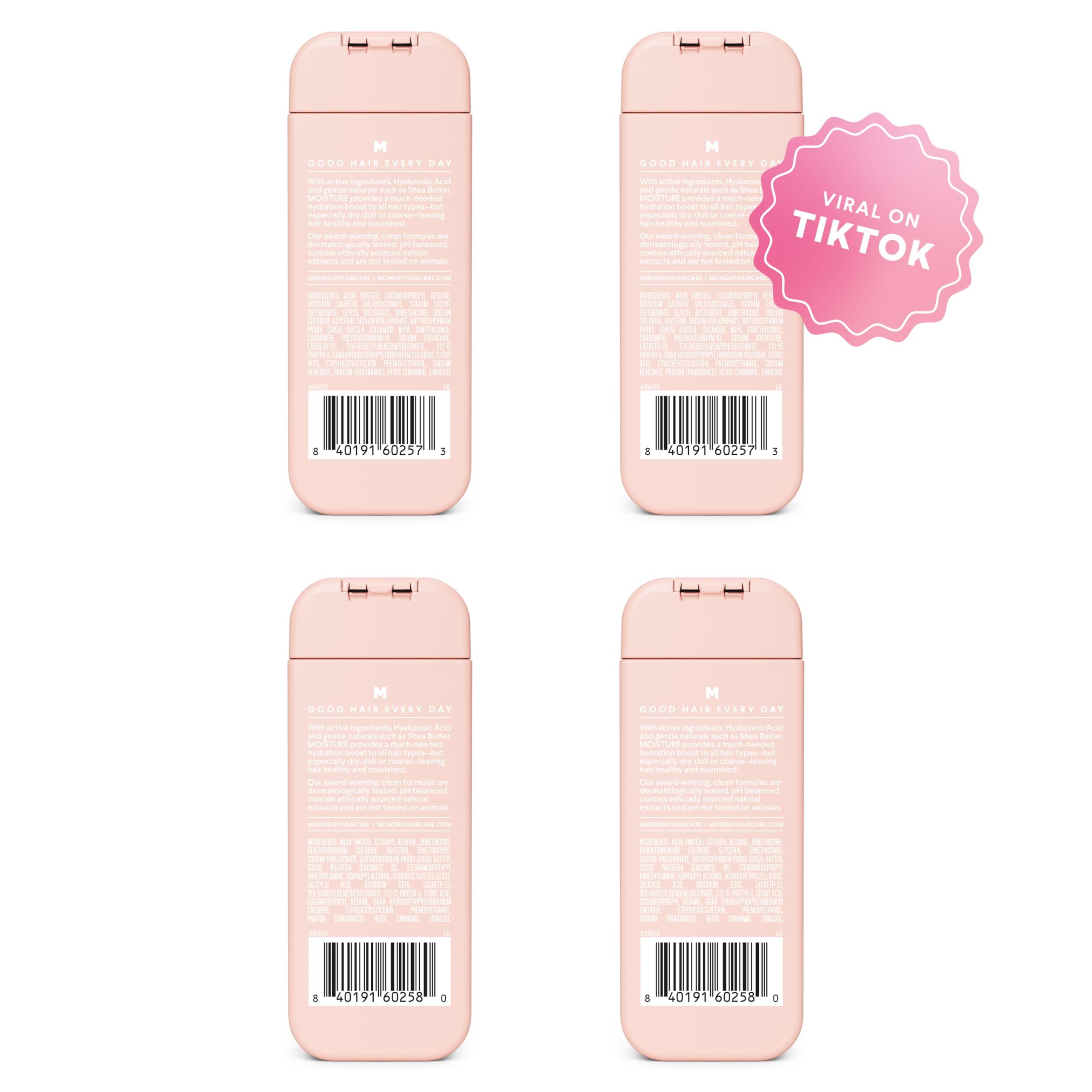 Monday Haircare Moisture Shampoo & Conditioner Travel Pack - 3oz, 90ML Travel Kit (2 x Shampoo,2 x Conditioner) - Image 2