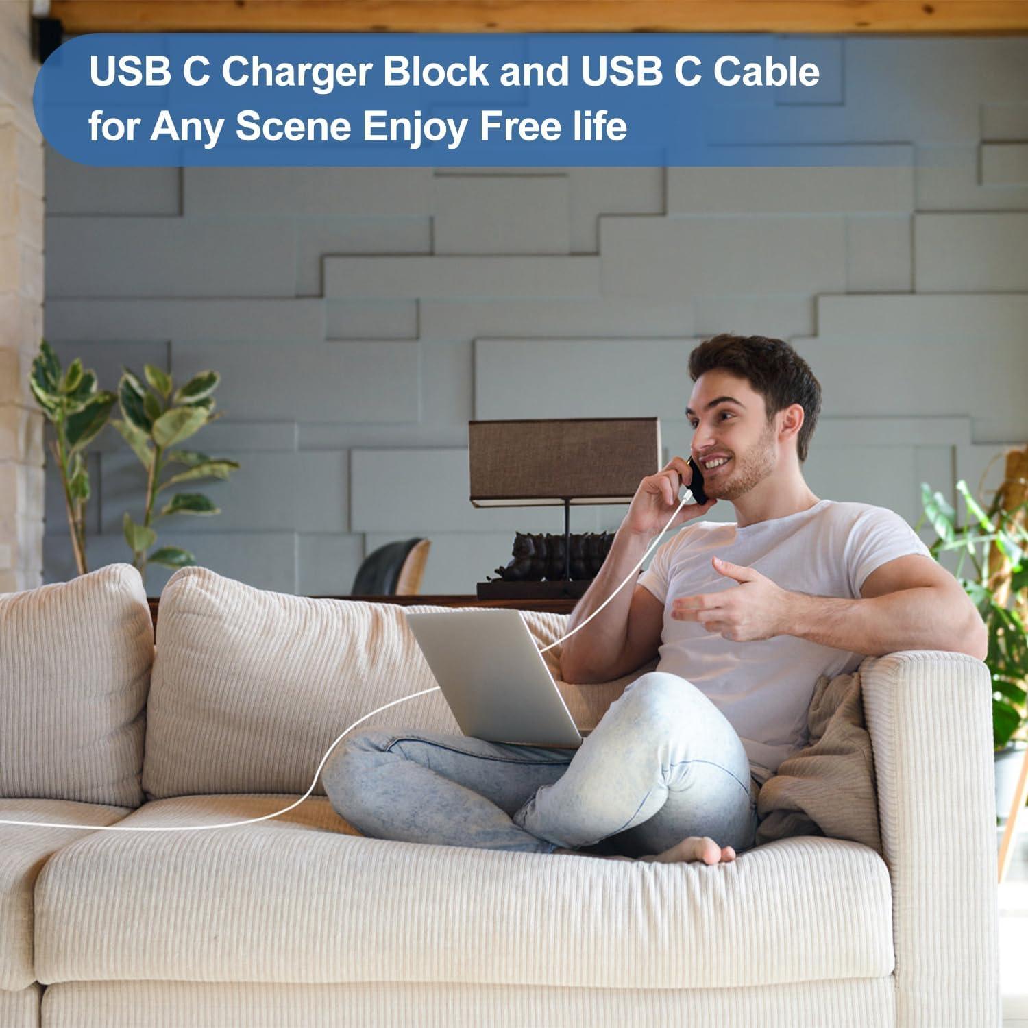 iPhone Charger Block, Wall Charging Plug with Long USB C to Lightning Cable Cord 6ft Charger Type C Fast Charging Power Adapter Cube Brick Box for Apple iPhone 14 Pro Max/14 Pro/13/13 Pro/12 Mini/11 - Image 6