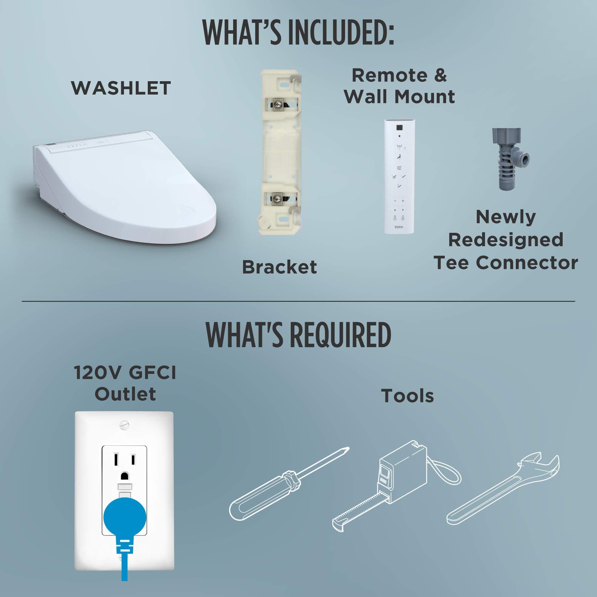 TOTO SW3084#01 WASHLET C5 Electronic Bidet Toilet Seat with PREMIST and EWATER+ Wand Cleaning, Elongated, Cotton White - Image 19