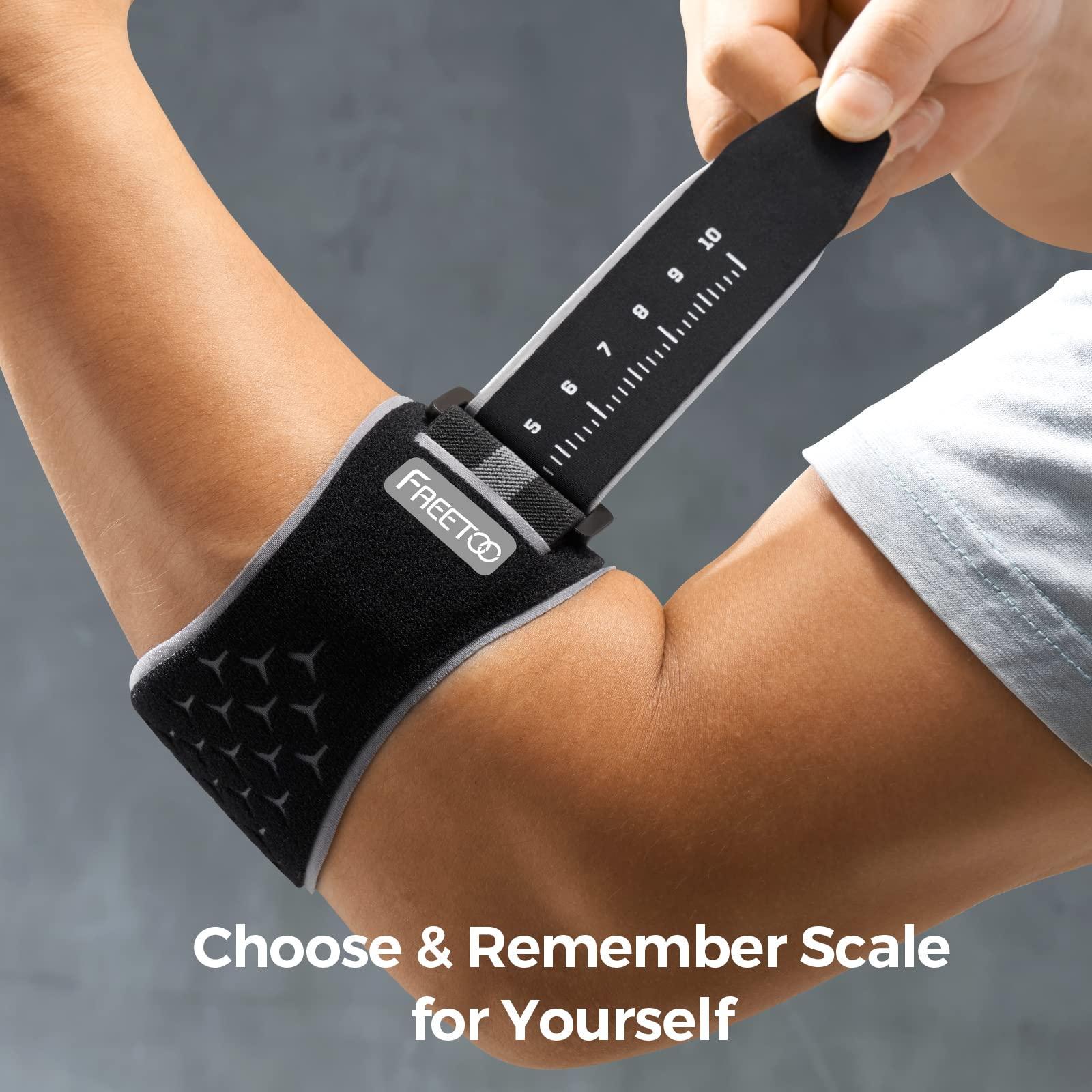 FREETOO Elbow Brace for Tendonitis and Tennis Elbow Relief with Removebale Pad, Adjustable Tennis Elbow Brace for Women Men, Comfortable Golfers Elbow Straps Black - Image 6