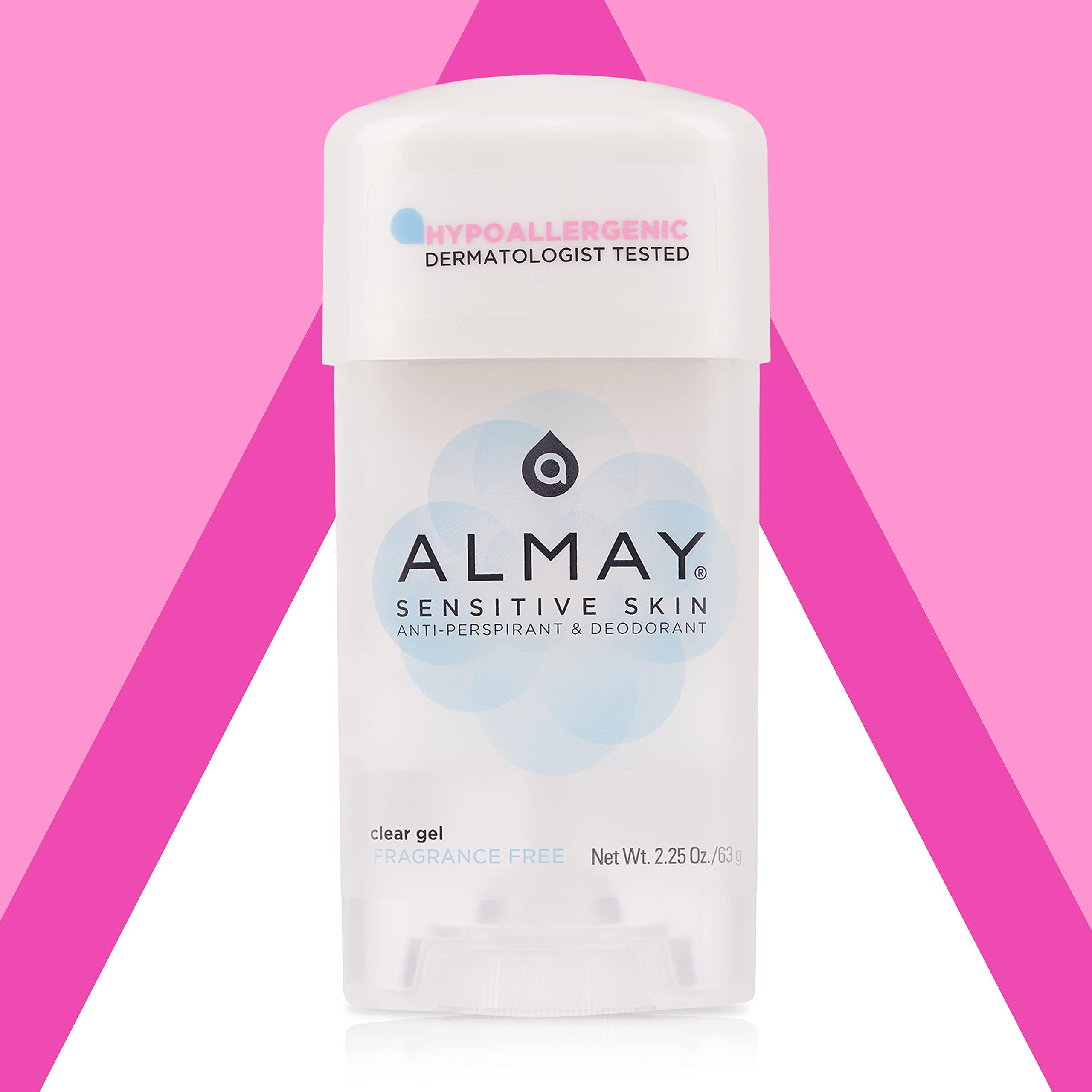 Almay Deodorant for Women, Gel Antiperspirant, Hypoallergenic, Dermatologist Tested for Sensitive Skin, Fragrance Free, 2.25 Oz - Image 5