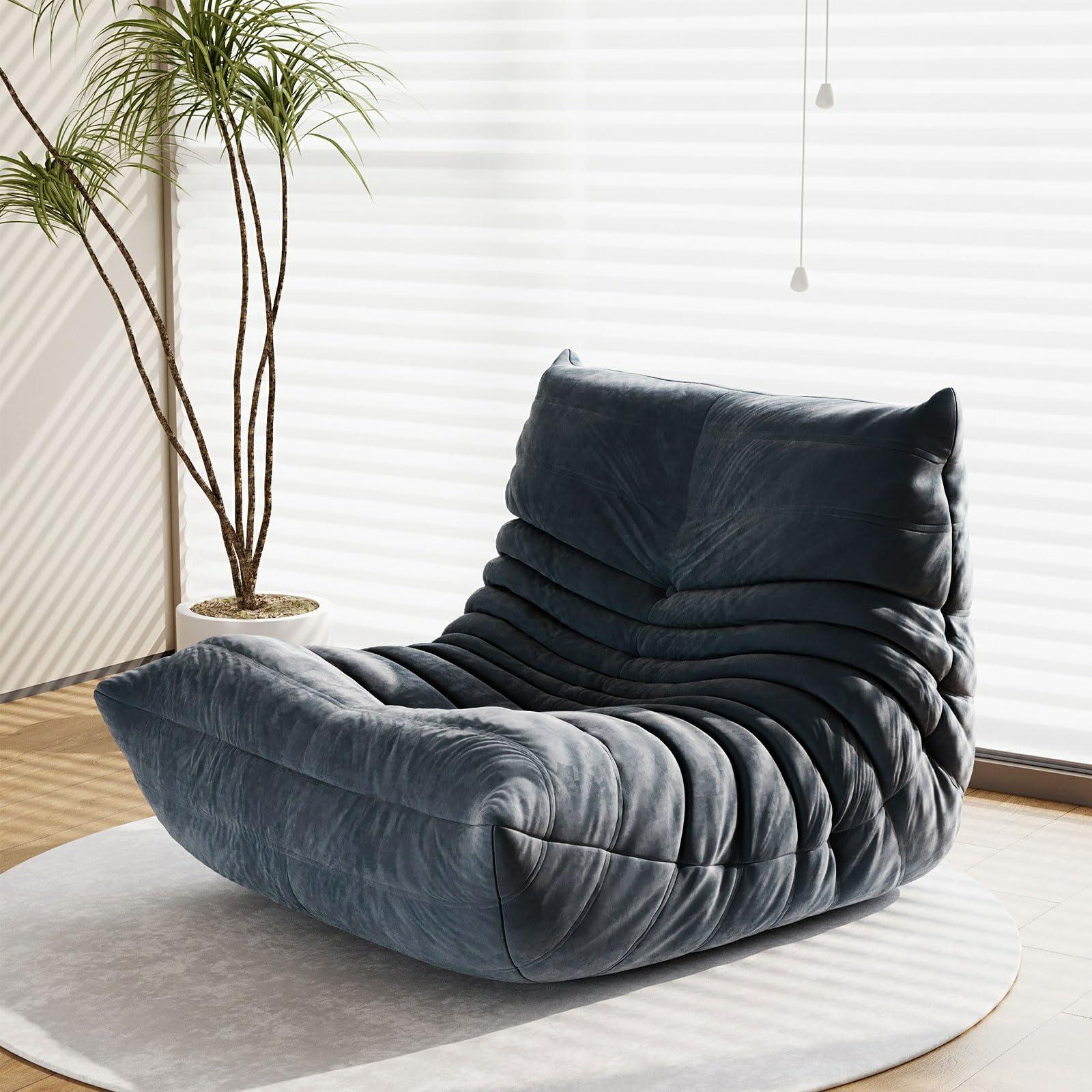 Snug Sofee Bean Bag Chairs for Adults, Bean Bag Sofa - Adult Size with Soft Waterproof Fabric for Living Room, Apartments, Reading Corner, Gaming, and Movie Venue (Gray)