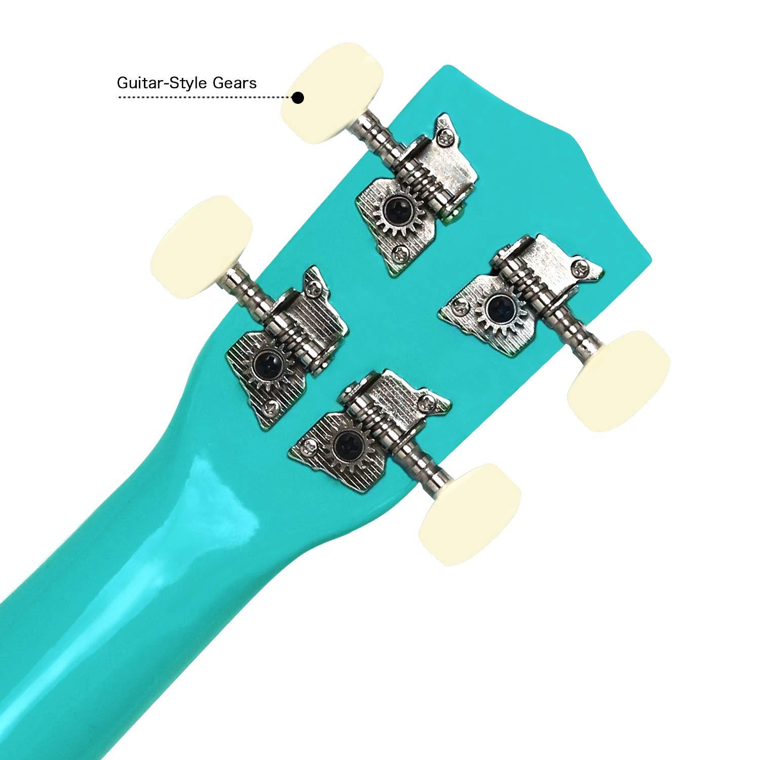 POMAIKAI Soprano Ukulele Starter Wood Ukele Hawaiian Guitar Ukelele 21" Beginner and Students (Blue) - Image 5