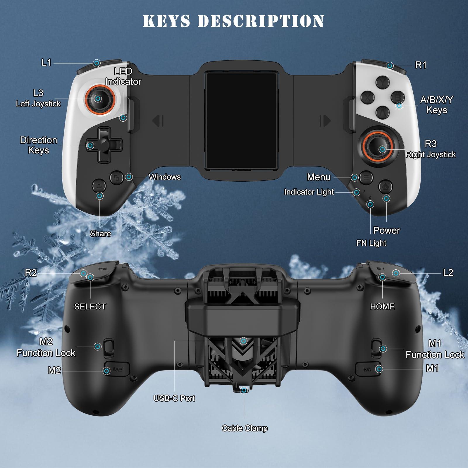 Wireless Gamepad Controller for iPhone iOS Android Switch PC with Cool Conduction Plate RGB Cooling Fan, Phone Controller Joystick for iPhone 16/15/14/13, Samsung, LG, Google, Turbo/Macro Function, COD - Image 8