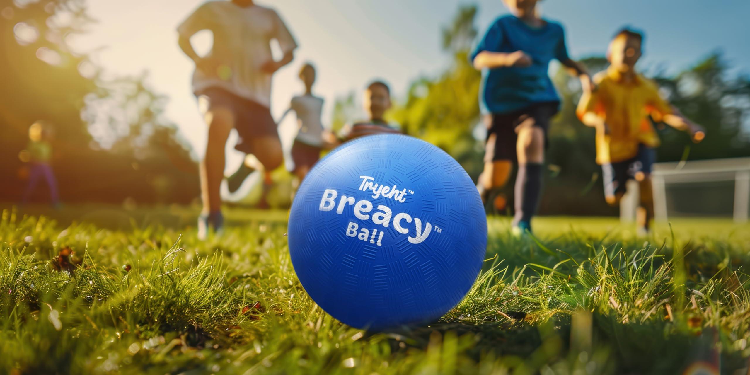 Tryeht Self Inflating Ball 5", Rubber New Feel Breacy Ball, Hi Bouncy, Never Need Pump, Neon Blue, Playground Balls, Handball, Dodgeballs, Picnic and School Play in and Outdoor - Image 8