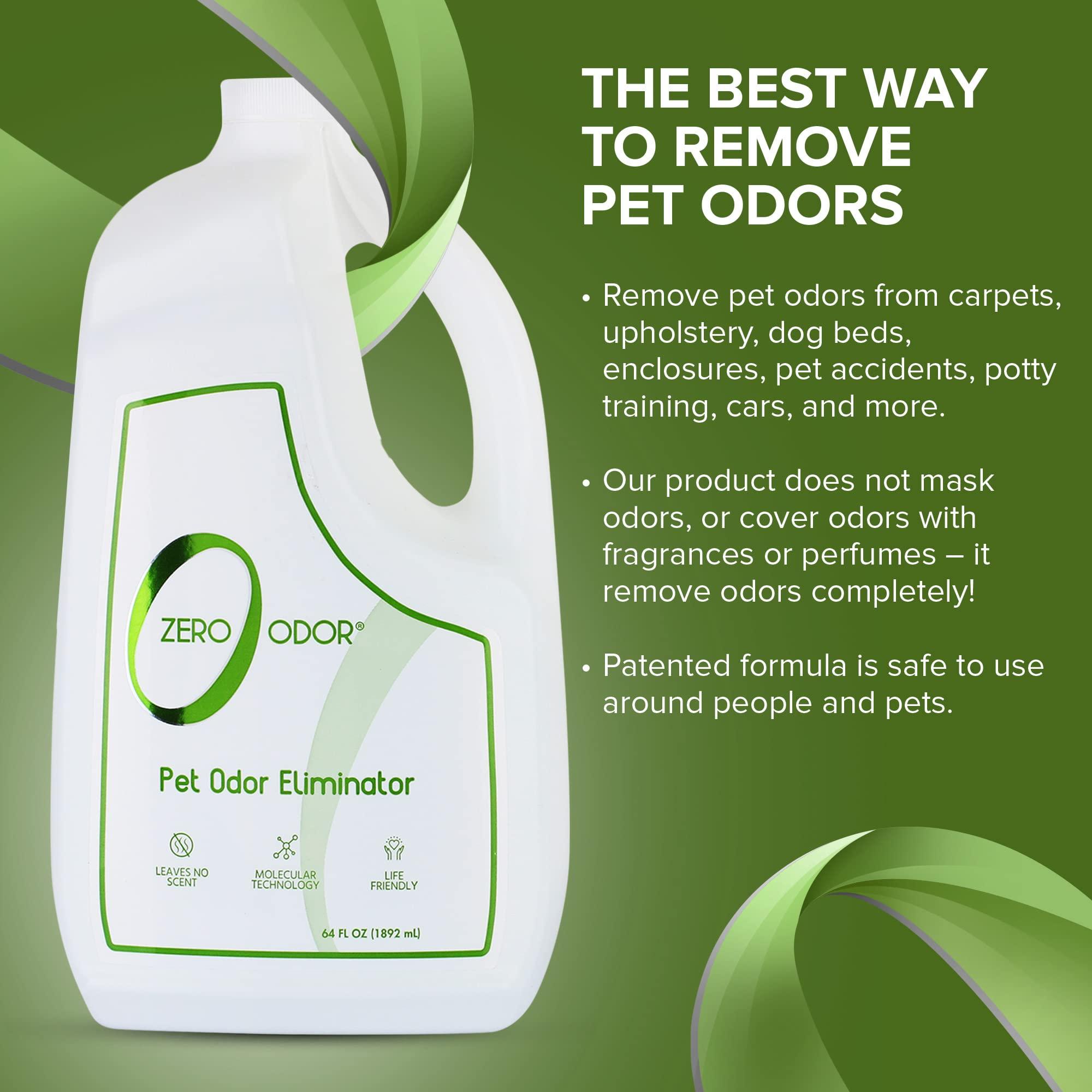 Zero Odor - Pet Odor Eliminator for strong odor, Eliminate Air & Surface Odors – Patented Molecular Technology Best For Carpet, Furniture, Beds Smell Great Again, 64oz Refill - Image 6