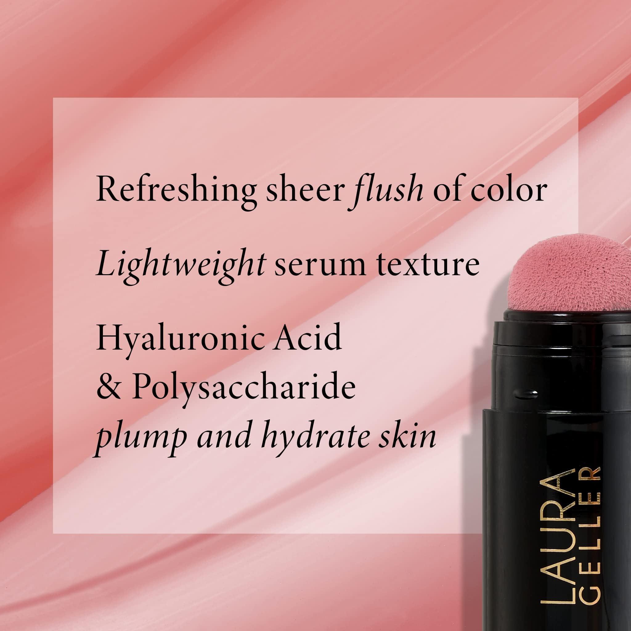 LAURA GELLER NEW YORK Serum Blush Tint, Lightweight Liquid Blush for Cheeks, Weightless Watercolor Sheer Finish, Practical Pink - Image 3