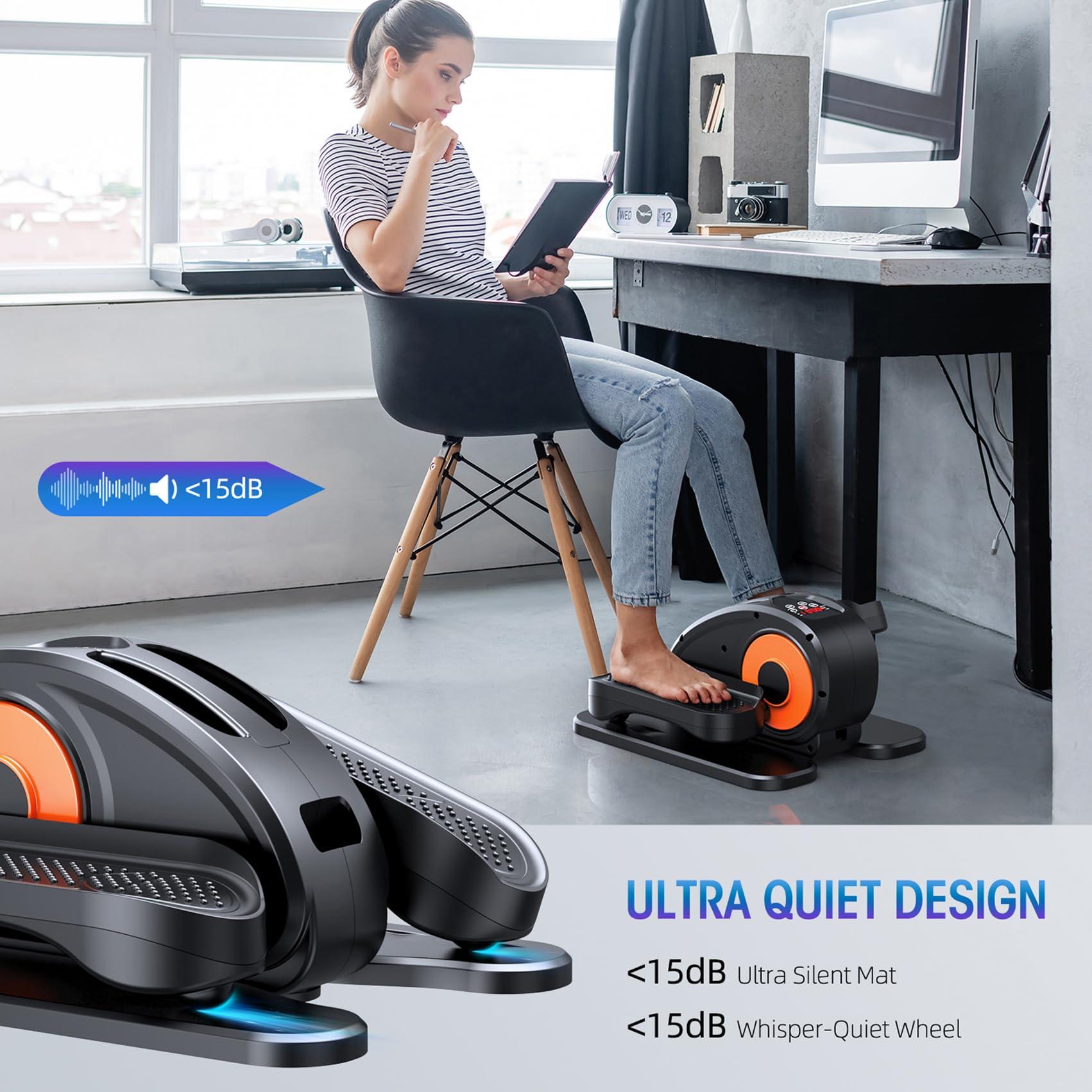 GUGTTR Under Desk Elliptical Machine, Ellipse Leg Exerciser for Seniors Fully Assembled, Quiet & Portable Electric Seated Pedal Exerciser with Remote Control & 12 Adjustable Speeds - Image 3