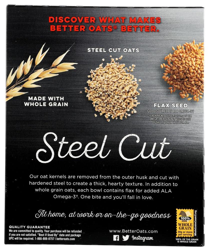 Better Oats Oat Revolution! Instant Oatmeal ~ Steel Cut Oats Maple & Brown Sugar Flavor ~ 10 Pouches Per 15.1 Oz Box [Pack of 3] - Image 3