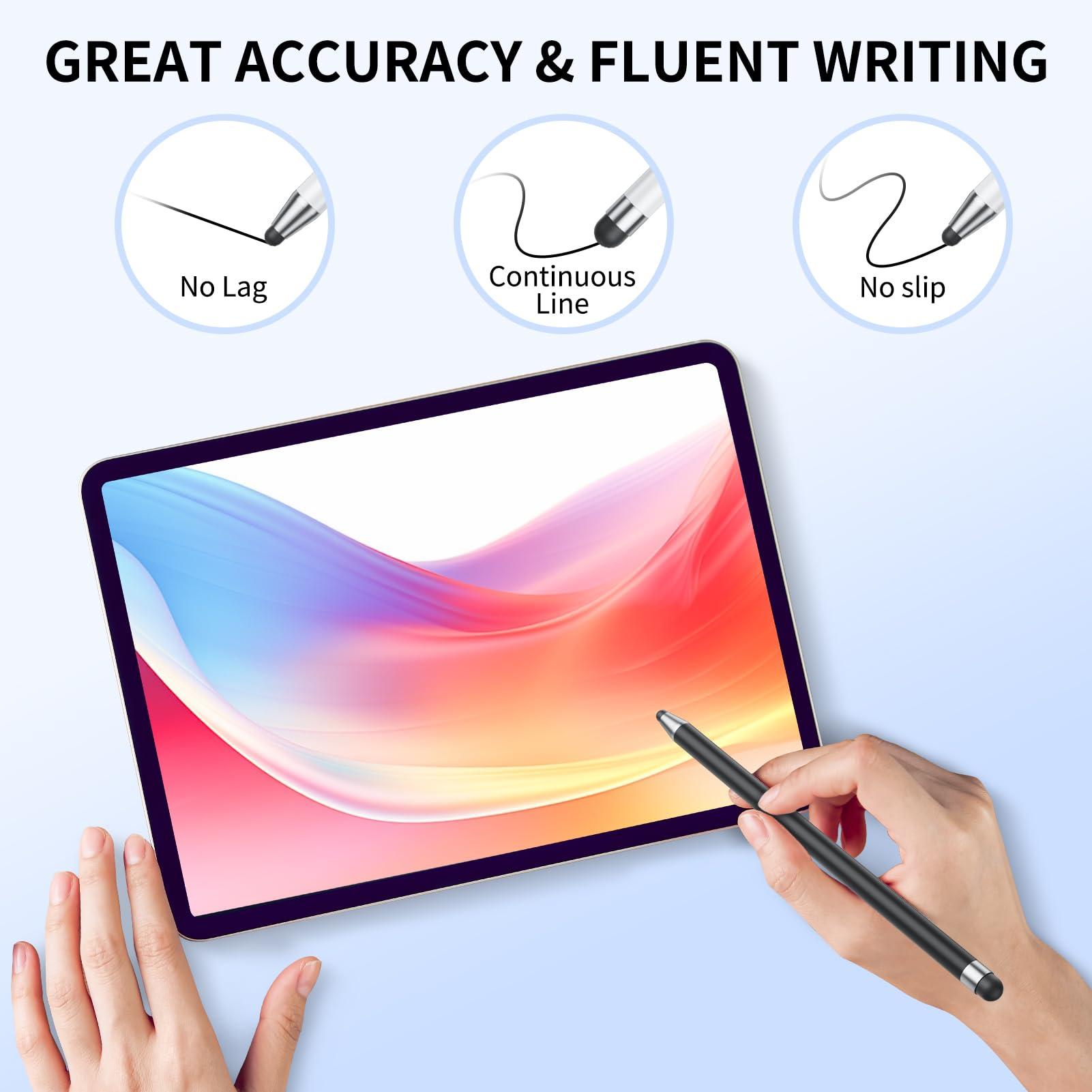 Stylus (10Pcs), Stylus Pen for Touchscreen, High Precision and Sensitivity Stylus Pen for iPad/iPhone/Samsung/Android Smartphone and Tablets, Compatible with All Capacitive Touch Screen (Black/White) - Image 3