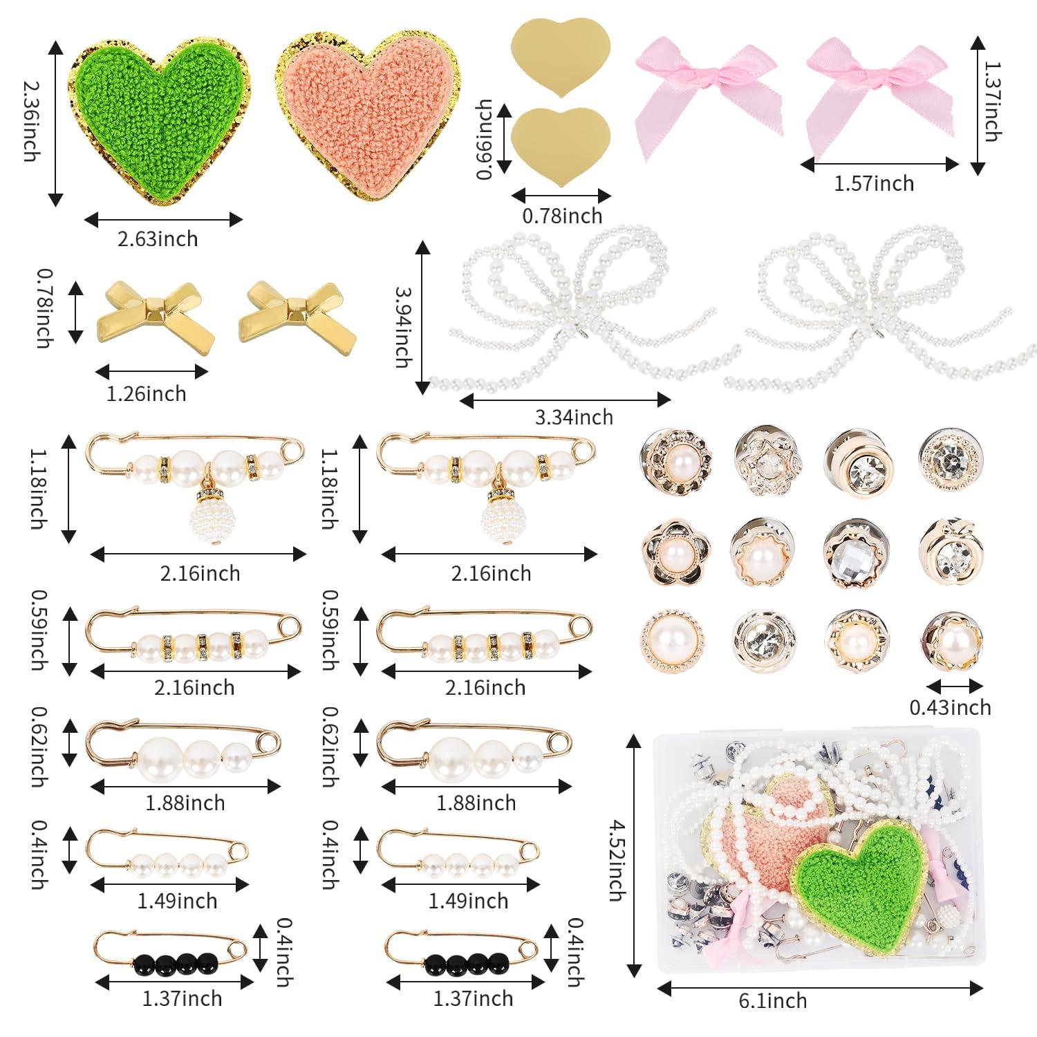 Lumtain 32PCS Shoe Charms for Sneakers - Bling Shoe Charms, Women and Girl Shoelace Jewelry, Brooches Laces Clothes Hats Junk Socks Suit - Image 2