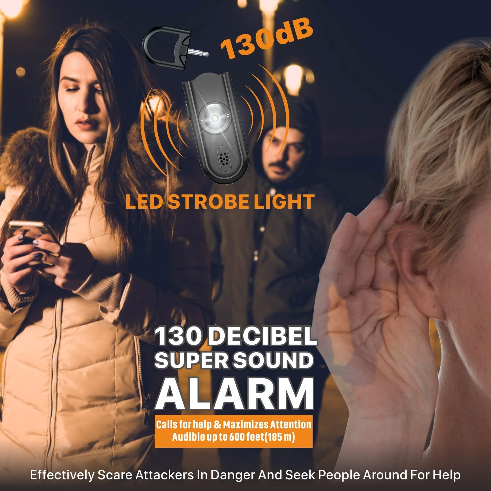 Safe Sound Personal Alarm, 2 Pack 130 dB Loud Siren Song Emergency Security Alarm Keychain with Strobe LED Light, Personal Sound Safety Siren for Women, Men, Children, Elderly - Image 3