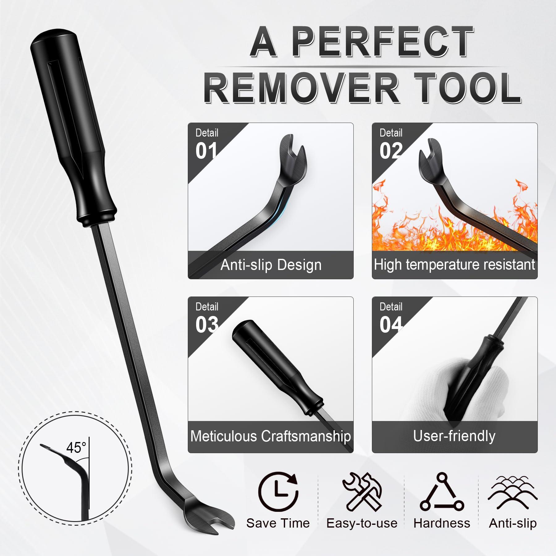 LivTee 5 pcs Auto Trim Removal Tool Kit, No Scratch Plastic Pry Tool Kit - Interior Door Panel Clip Fastener Removal Set for Vehicle Dash Radio Audio Installer (Black) - Image 4