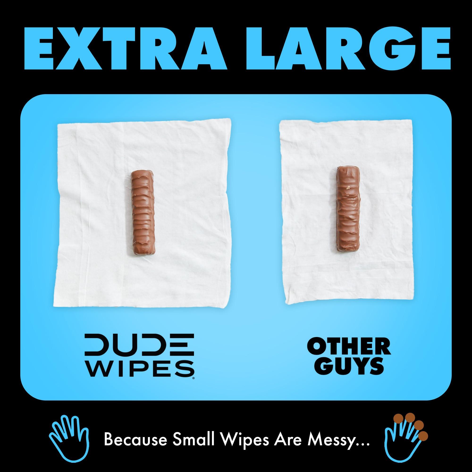 DUDE Wipes Flushable Wipes - 1 Pack, 48 Wipes - Unscented Extra-Large Wet Wipes with Vitamin-E & Aloe for at-Home Use - Septic and Sewer Safe - Image 6