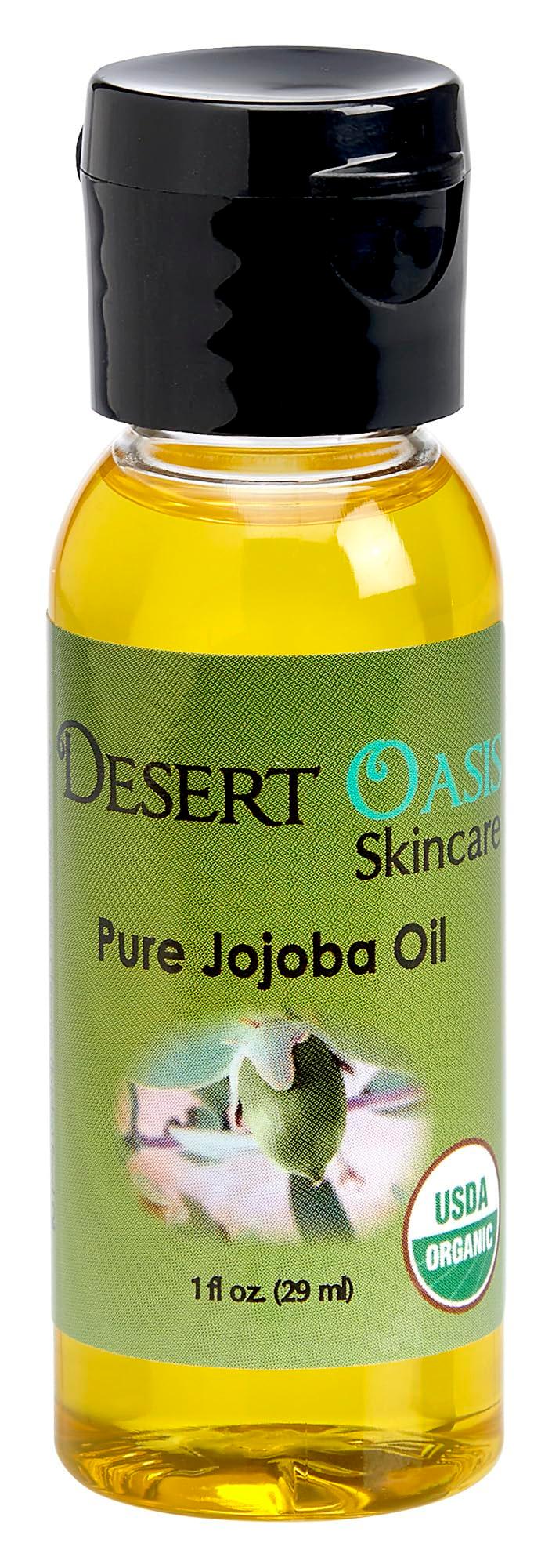 USDA Certified Organic Jojoba Oil – 100% Pure, Travel Size, Cold Pressed, All Natural for Face, Hair, Nails, Ear Stretching and Gauges, Good for Sensitive Skin. Natural Nutty Smell. (1 fl oz/29 ml)