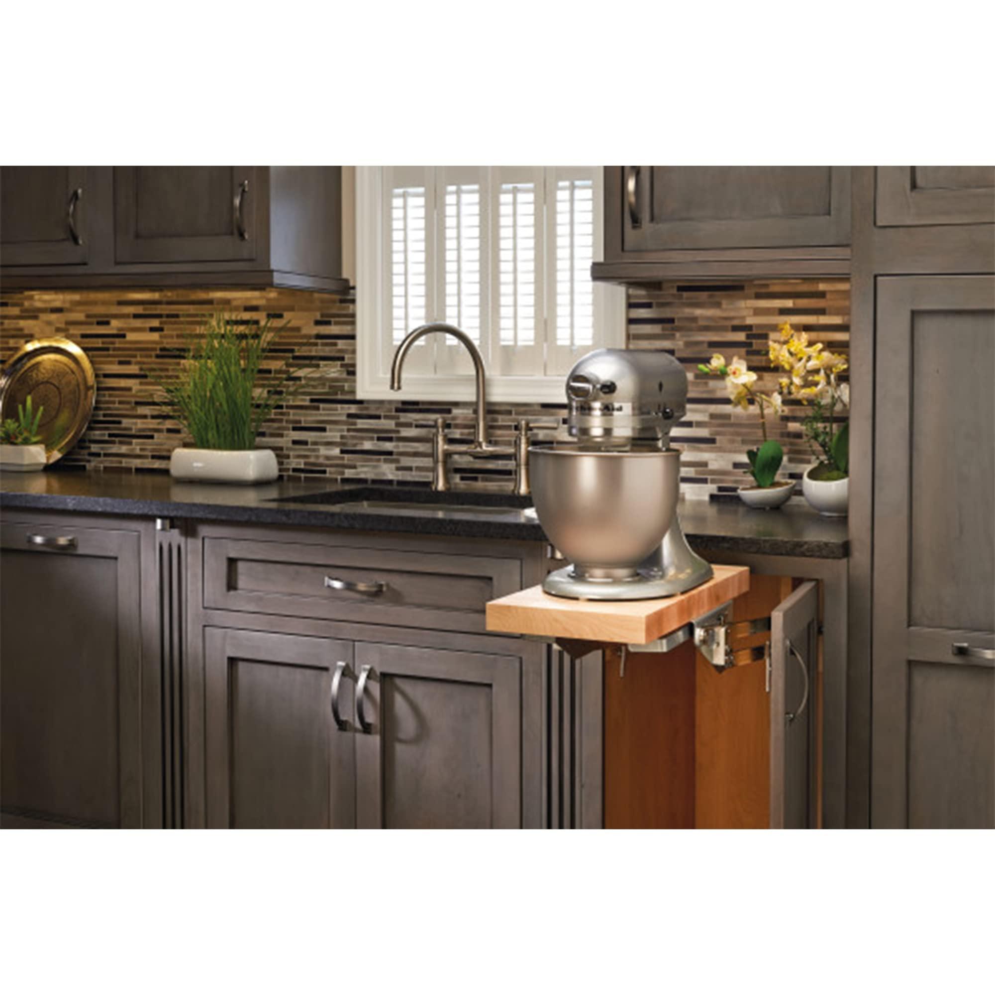 Rev-A-Shelf Kitchen Cabinet Spring Loaded Mixer and Appliance Lift Assist Mechanism for Small Kitchen Appliances, Zinc, RAS-ML-HDCR - Image 2