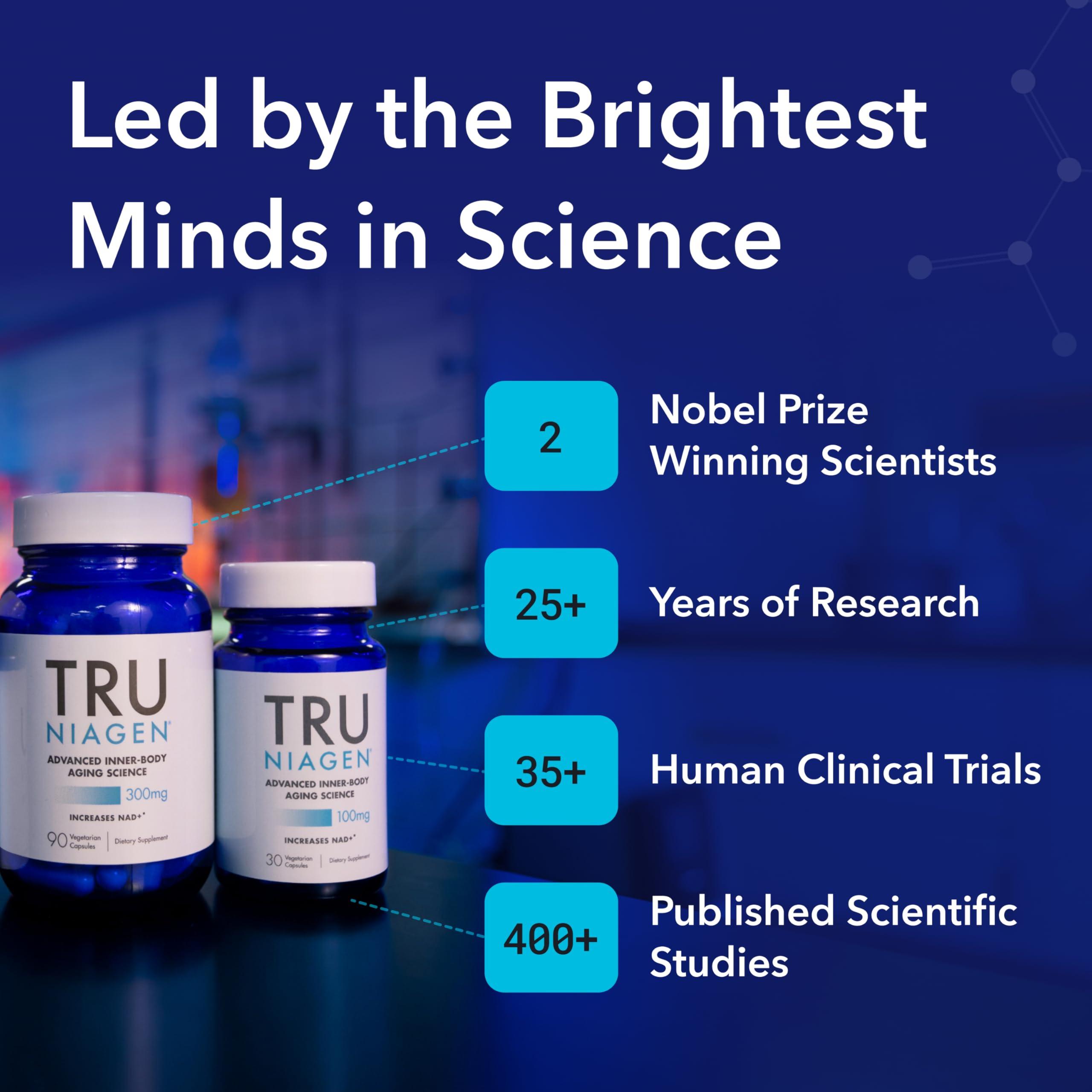 TRU NIAGEN Patented NAD Supplement for Anti Aging and Cell Regeneration, 300mg Niagen, 30 Servings | Supports Cellular Energy, Brain, Muscle | Nicotinamide Riboside (NR) Take 1 Daily | 2 Bottles - Image 6