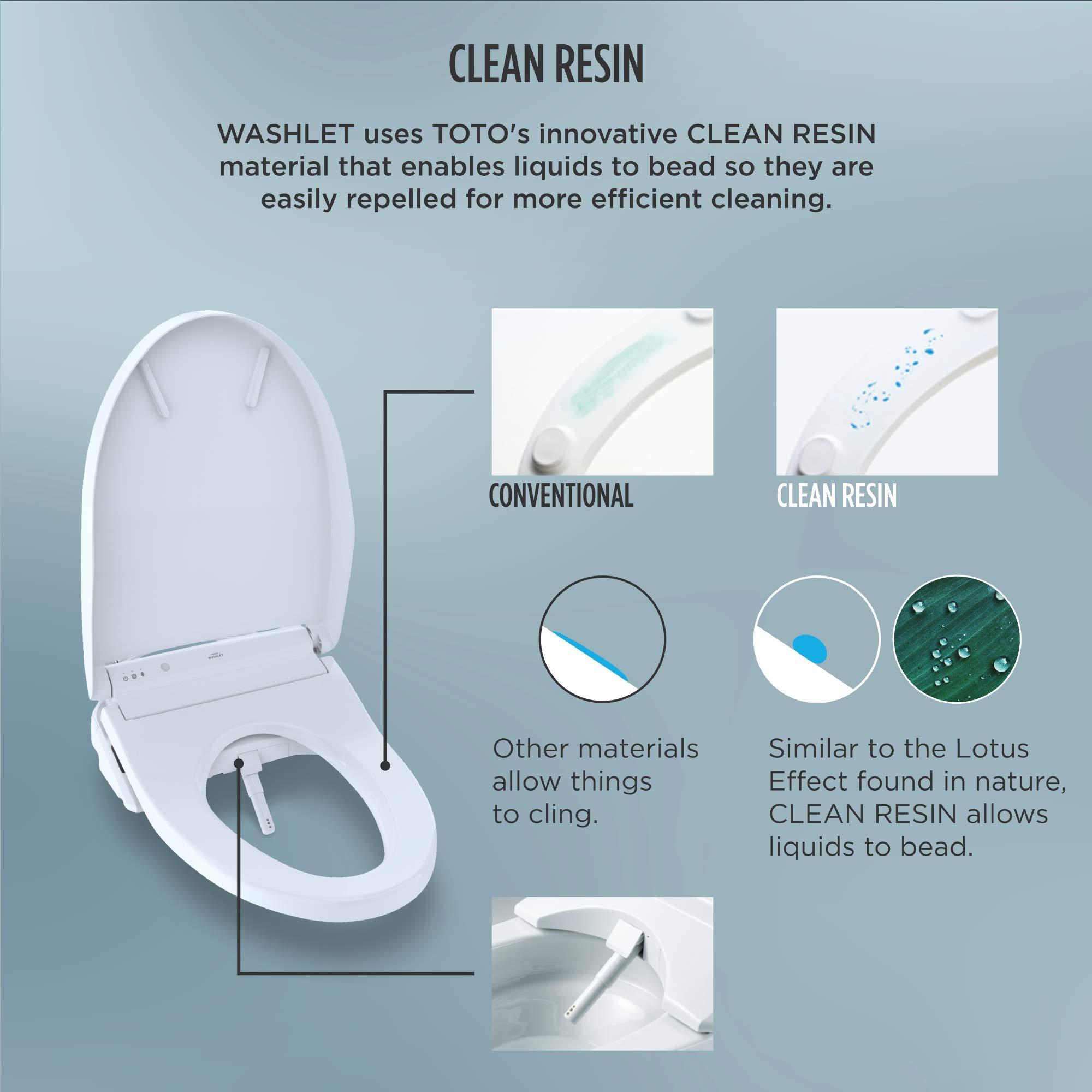 TOTO SW3084#01 WASHLET C5 Electronic Bidet Toilet Seat with PREMIST and EWATER+ Wand Cleaning, Elongated, Cotton White - Image 11