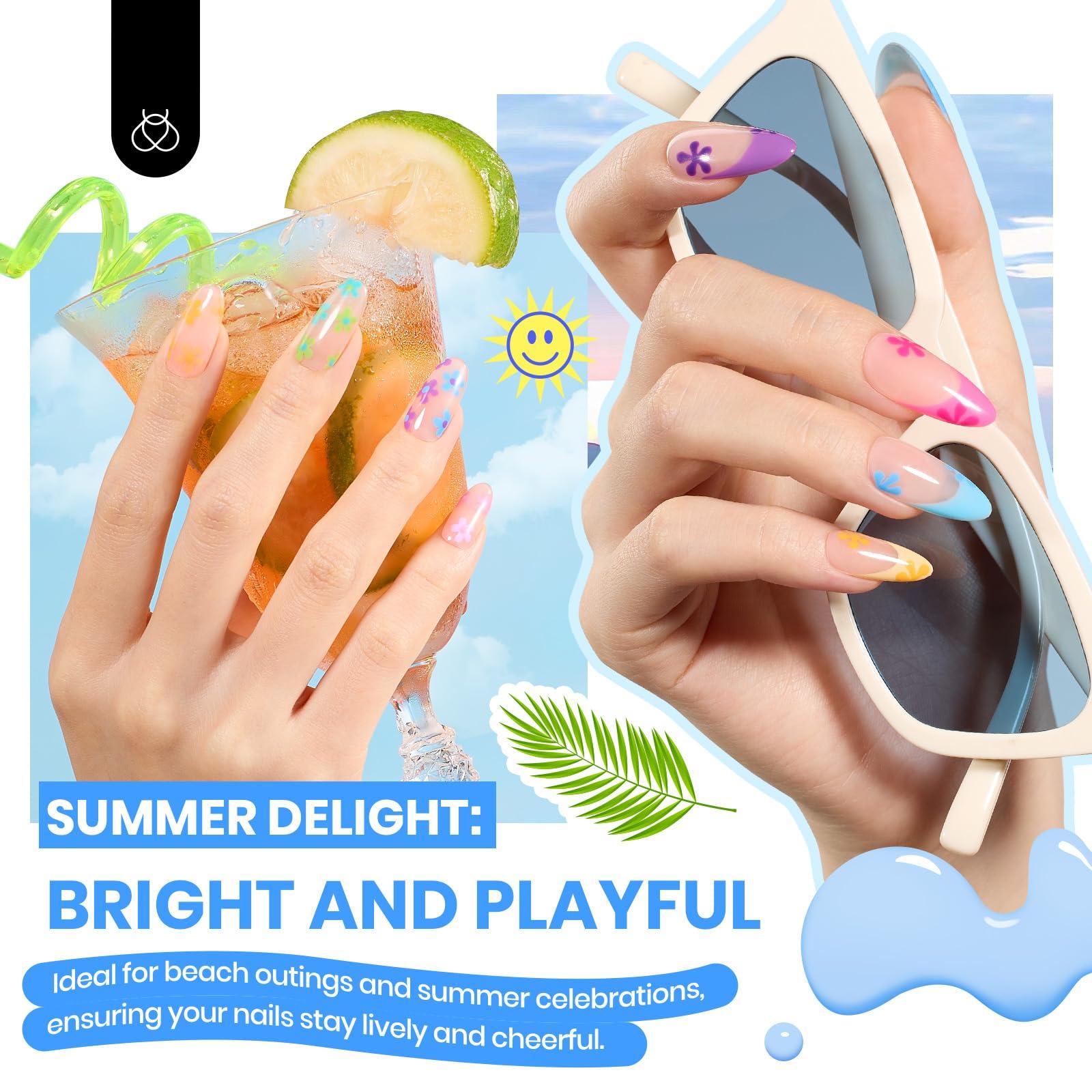Beetles Gel Nail Polish Kit with U V Light 85Pcs, 55 Colors Seasonal Symphony Set with Diamond Decorations & Manicure Art Stickers and Tools Soak Off for All Season - Image 3