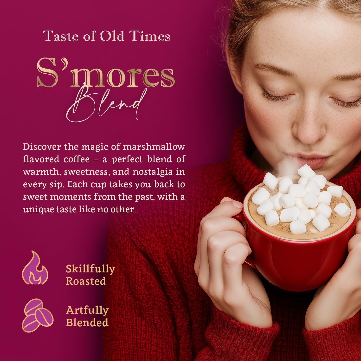 S'mores Flavored Whole Bean Coffee – 100% Arabica, Single Origin, Medium Roast, Naturally Sweetened, Rich and Creamy Flavor – Perfect for Cold Brew – by Coffea Flavor - Image 4