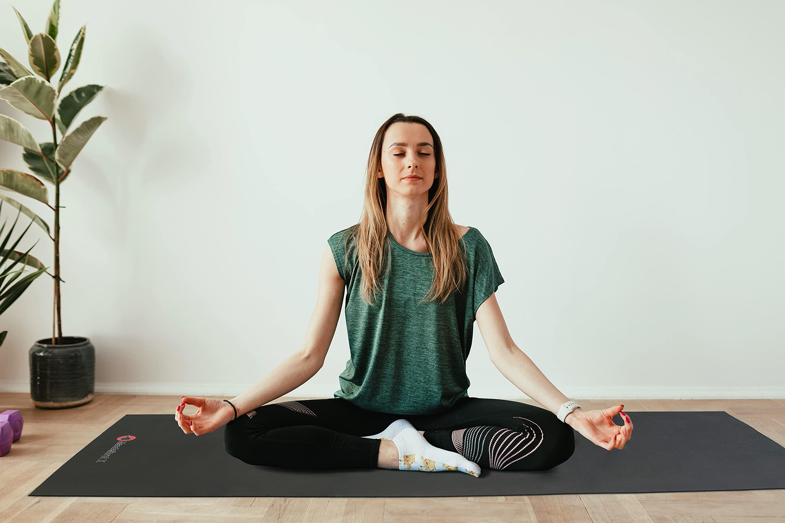 Worlds First & Only Carbon Fiber Yoga Mat. Dual-Side, Non-Slip, Heat Activated, Extra Thick 5 mm, Perfect for Hot Yoga, Bikram, and Pilates - 72 x 24 in - Image 3