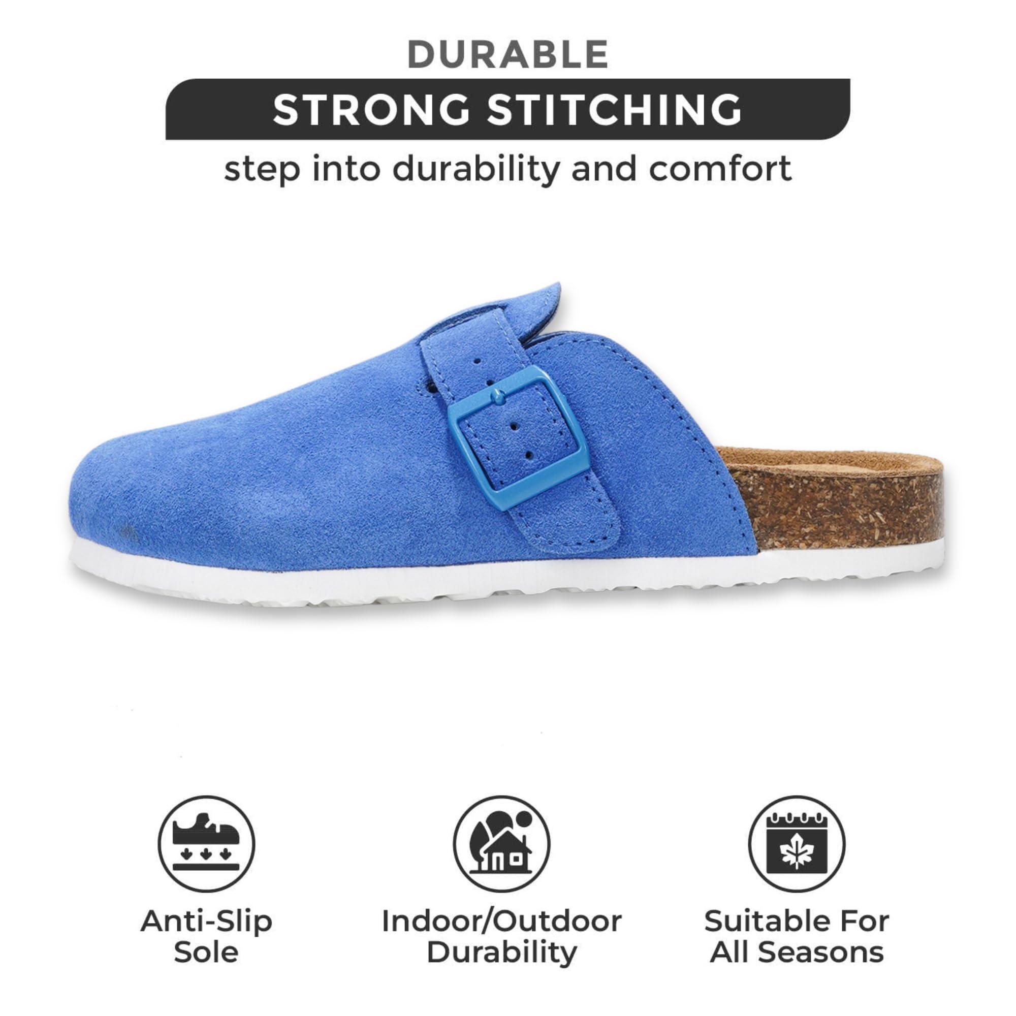 Project Cloud Genuine Leather Footbed Clogs for Women - Memory Foam Arch Support Slippers for Women - Trendy Slip-ons Women's Mules & Clogs Sandals (Benton) - Image 3