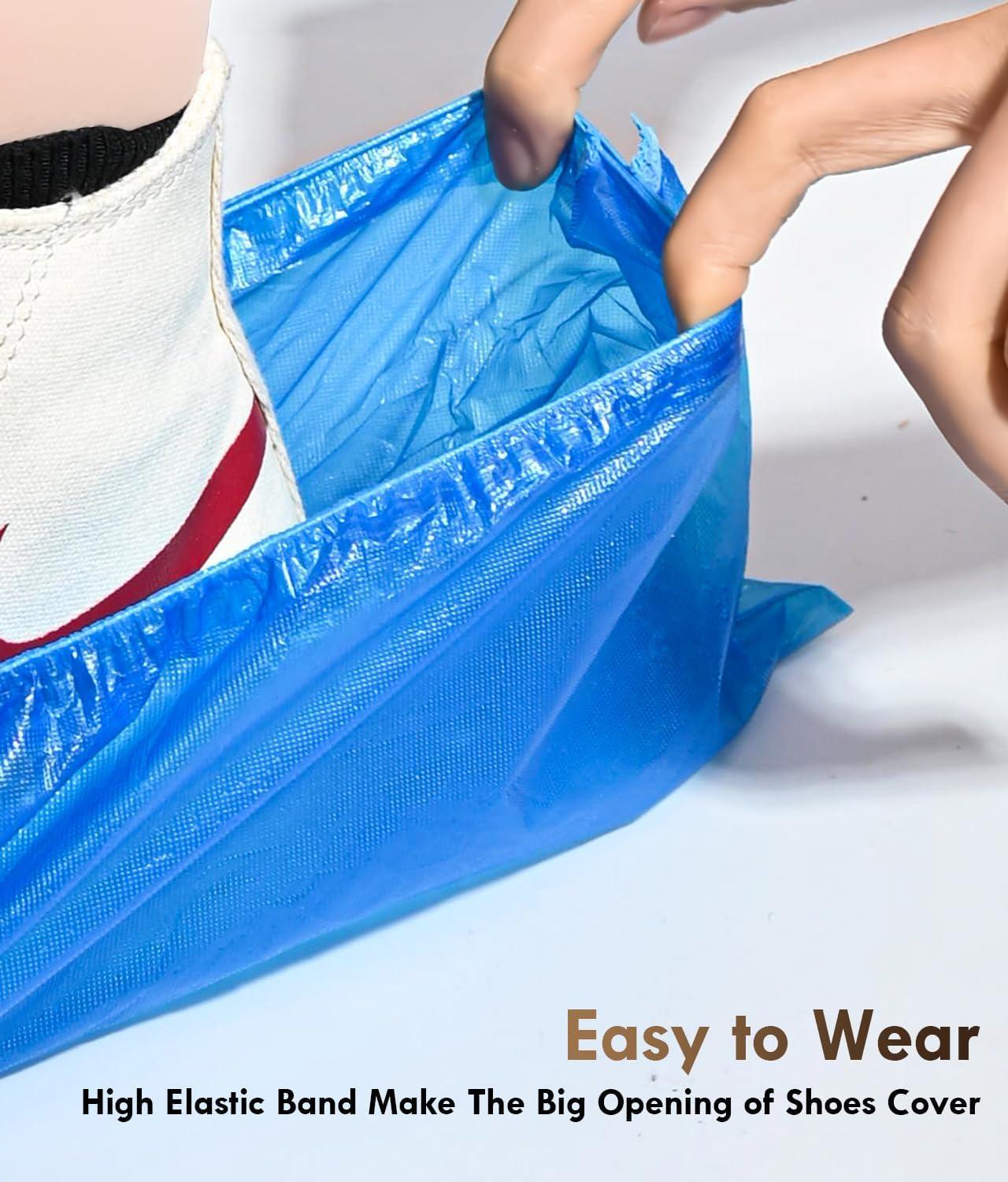 100 Pack (50Pairs) Shoe Covers Disposable Non-Slip, Waterproof Boot Covers with Compact Roll for Easy Storage, Plastic Shoe Covers for Indoor Use, Home Cleaning,Visting, One Size Fits Most - Image 4