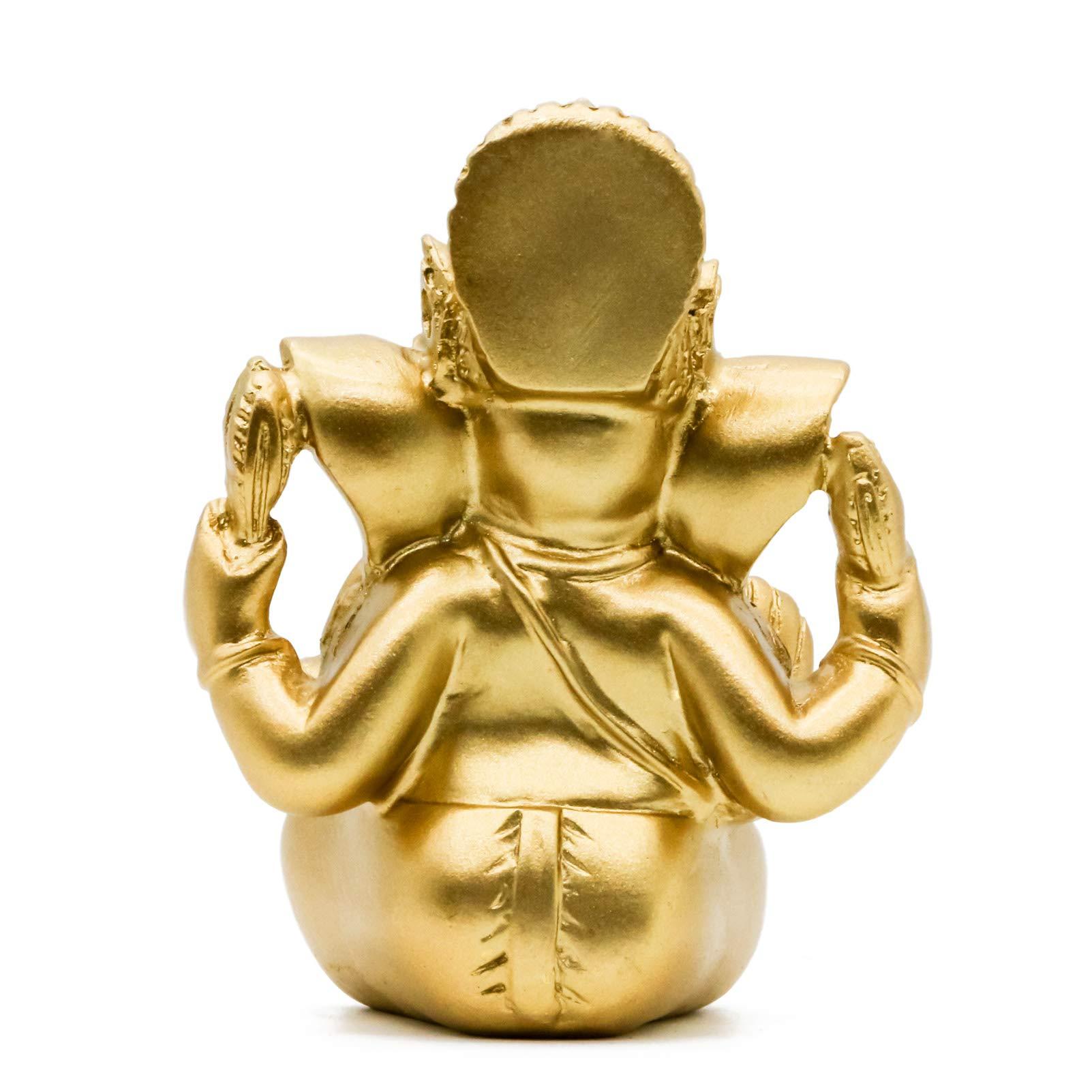Hindu Ganesh for Car Dashboard - Indian Mini Ganesha Statue India Home Office Temple Mandir Pooja Items Diwali Gifts Decor Murti Ganpati Idol Yoga Zen Meditation Room Altar Shrine Kit - Image 4