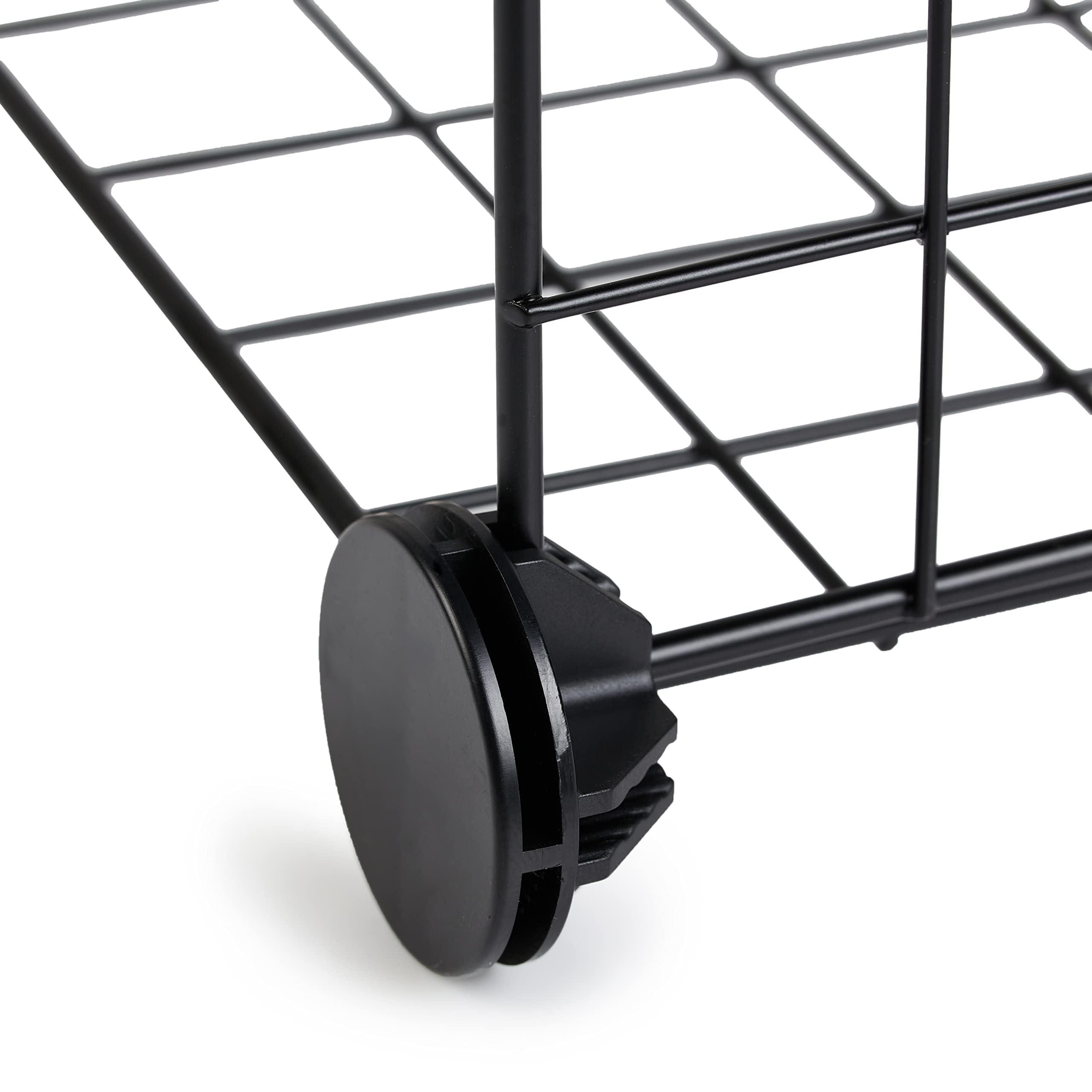 Amazon Basics Cube Wire Grid Stackable Storage Shelves, 6-Cube, 12.6"D x 26"W x 38"H, Black - Image 5