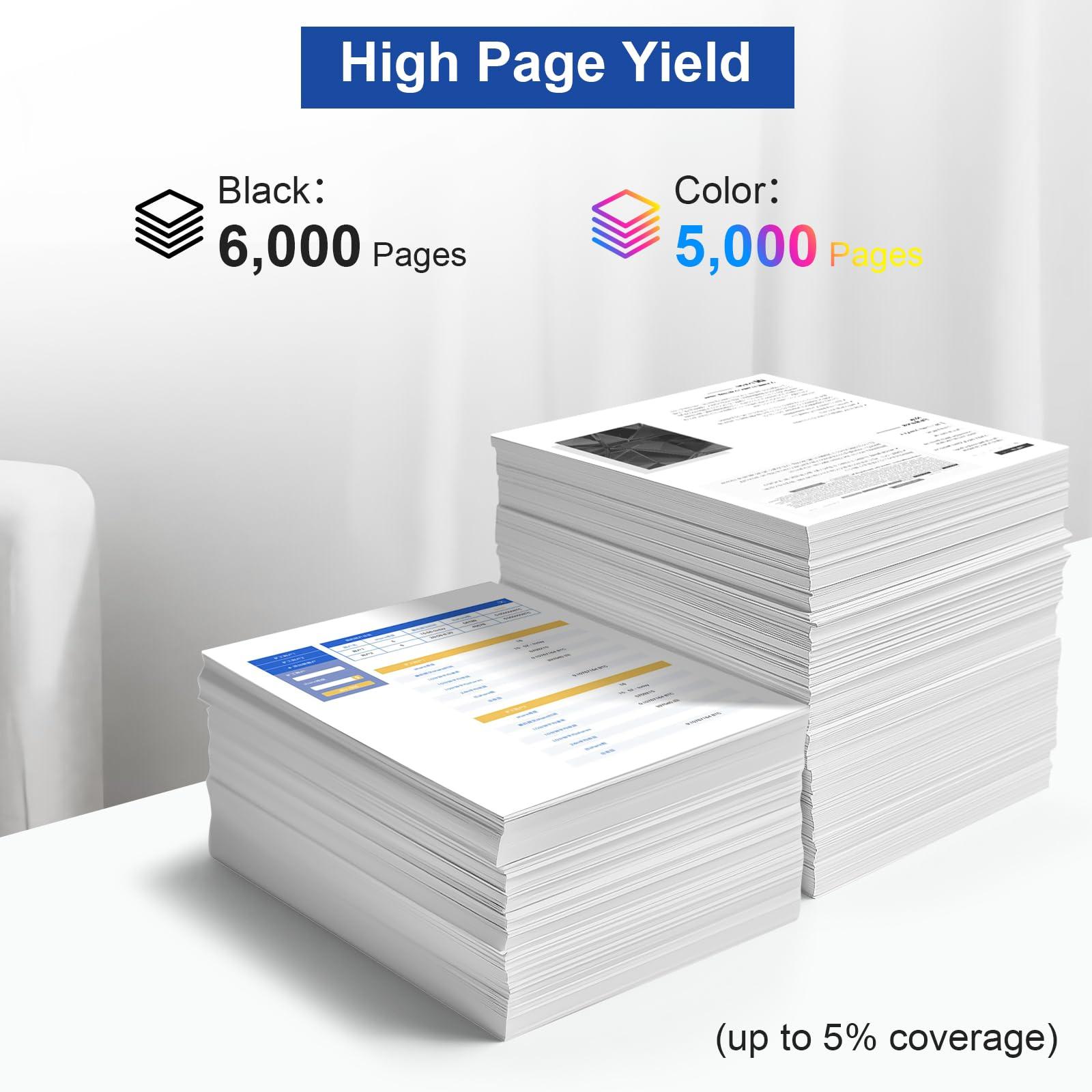 LC406XL High Yield Ink Cartridge Replacement for Brother LC406 LC406 XL Ink Cartridges for MFC-J4335DW MFC-J4345DW MFC-J4535DW MFC-J5855DW MFC-J6555DW MFC-J6955DW MFC-J5955DW Printer, 4 Pack - Image 3