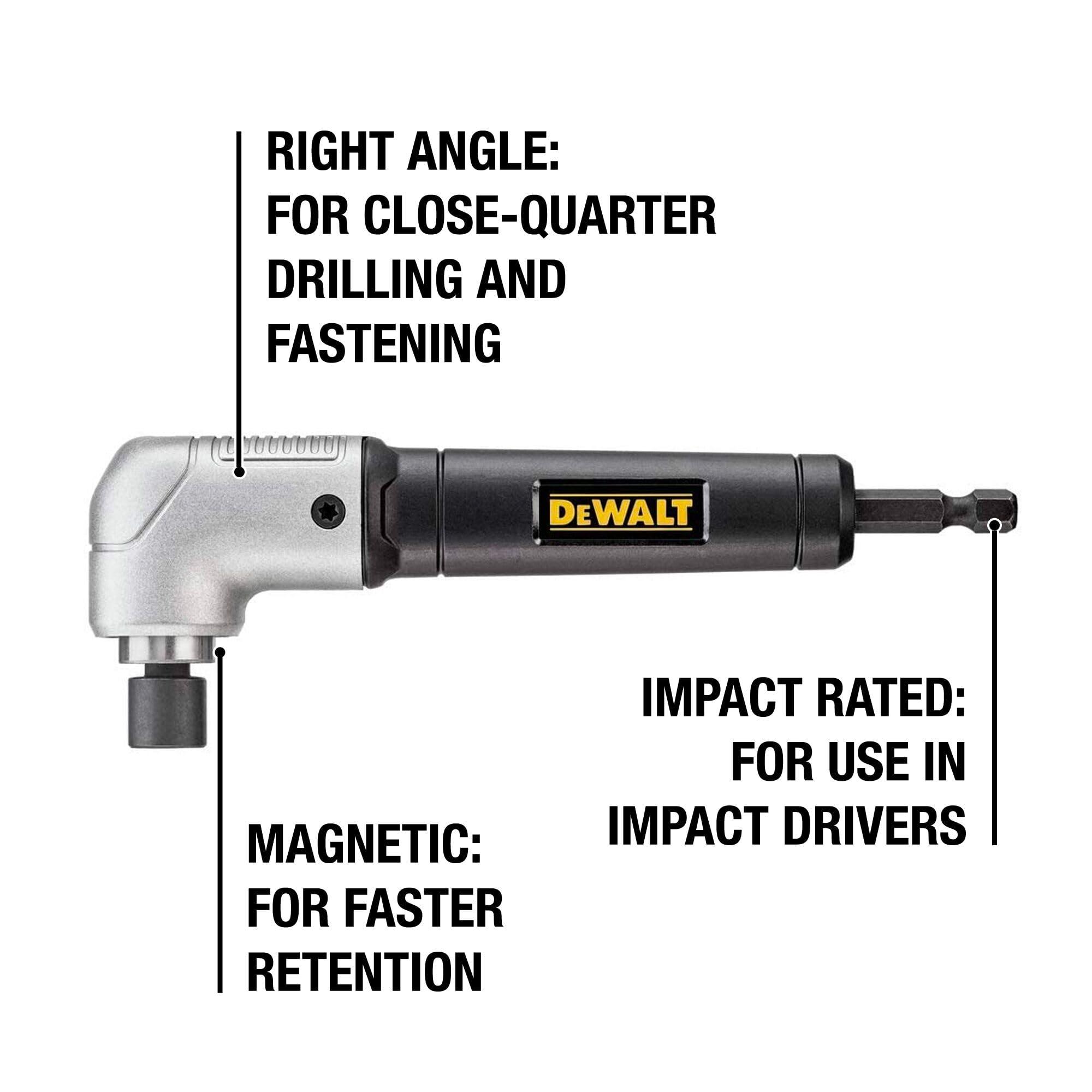 DEWALT IMPACT READY 1.5" Right Angle Attachment for Impact Driver (DWARA120) - Image 6