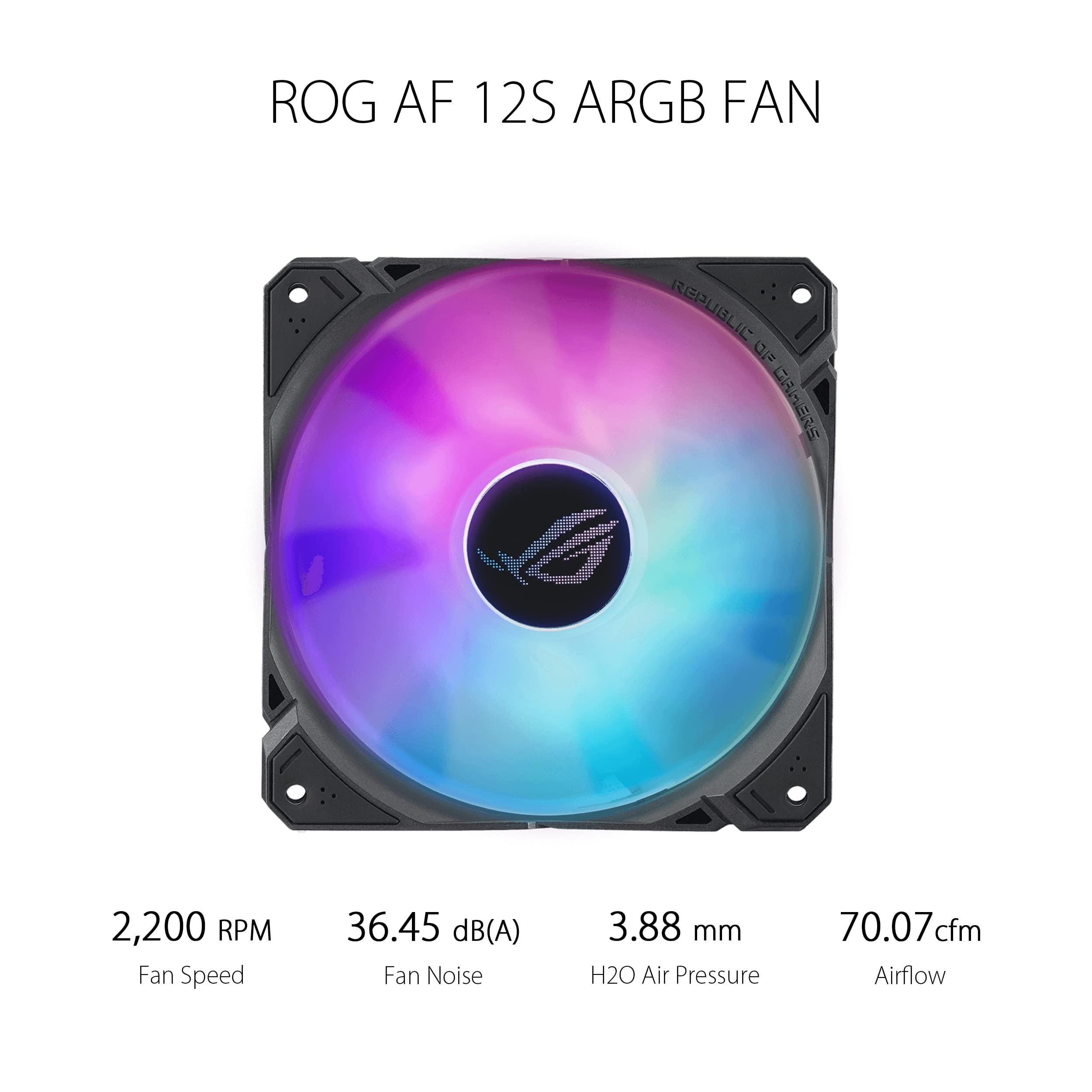 ASUS ROG RYUO III 360 ARGB All-in-one AIO Liquid CPU Cooler 360mm Radiator, Asetek 8th gen Pump Solution, Anime Matrix™ LED Display and ROG AF 12S ARGB Fan. - Image 4
