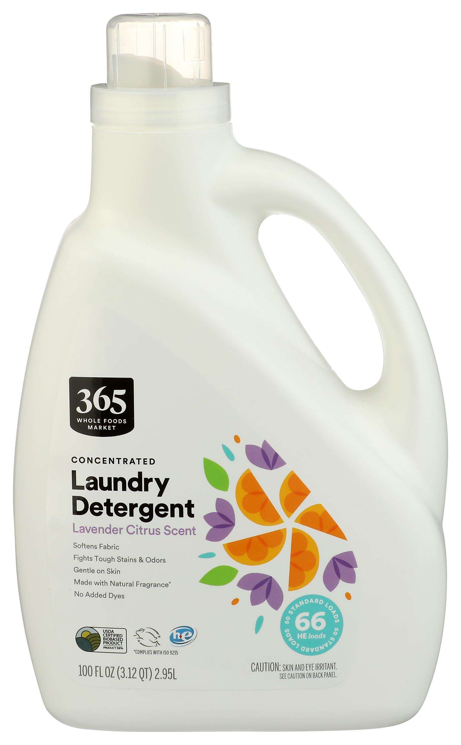 365 by Whole Foods Market, Concentrated Laundry Detergent, Lavender Citrus Scent, 66 HE Loads, 100 Fl Oz