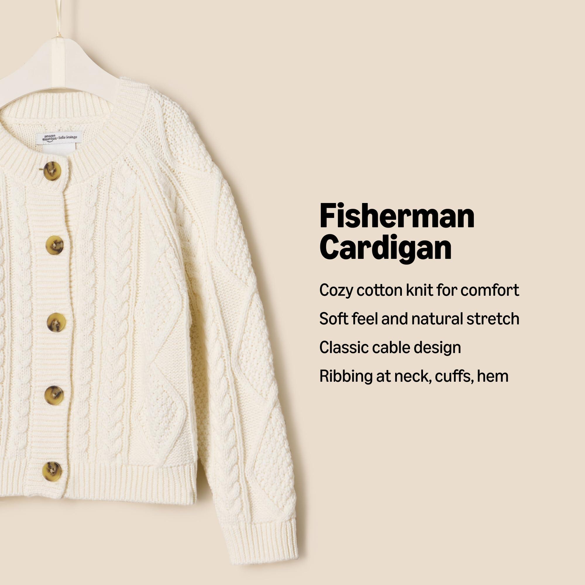 Amazon Essentials x Sofia Grainge Unisex Toddlers and Babies' Fisherman Cardigan Sweater - Image 3