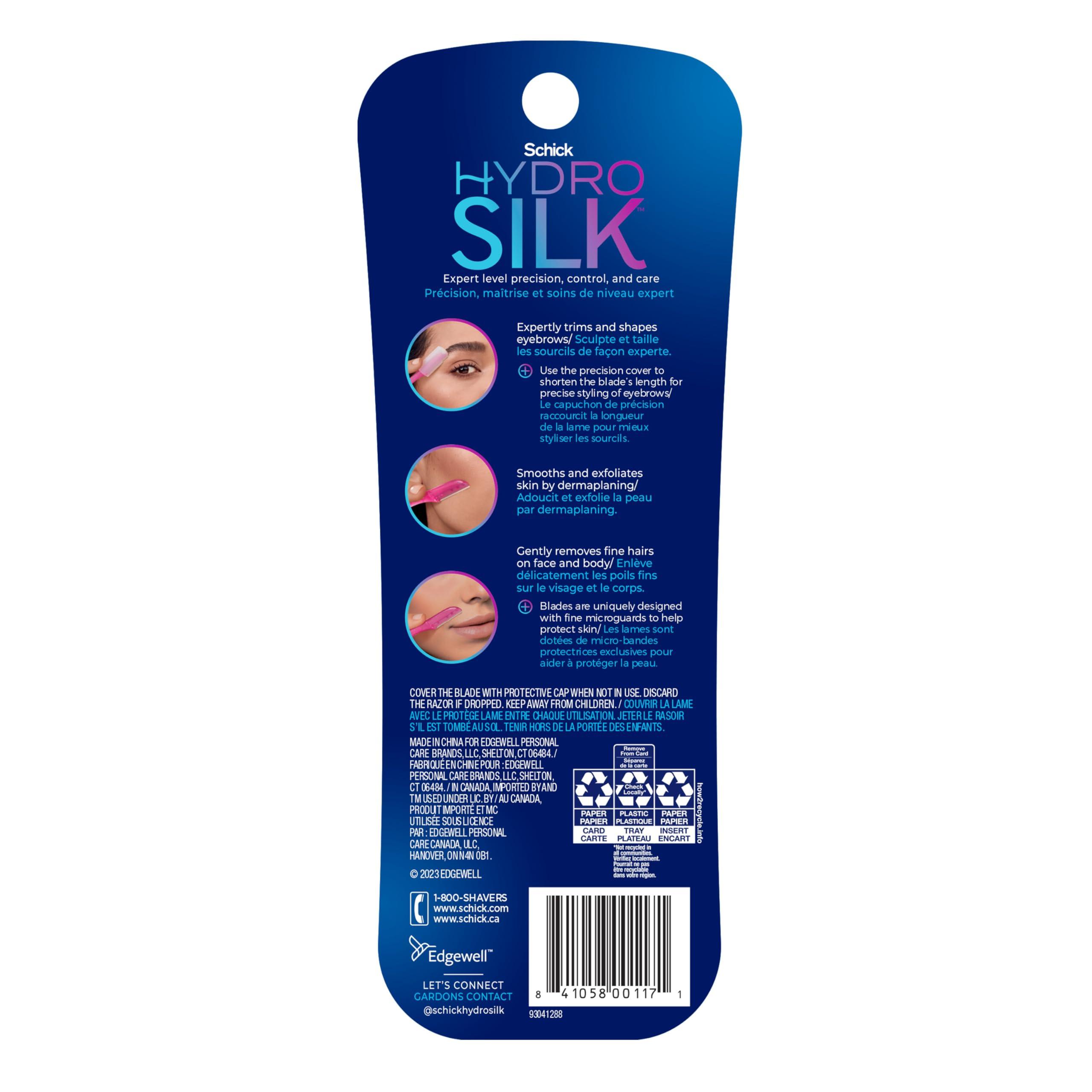 Schick Hydro Silk Touch-Up Dermaplaning Tool with Precision Cover, 3ct | Dermaplane Razor, Face Razors for Women, Peach Fuzz Remover - Image 10