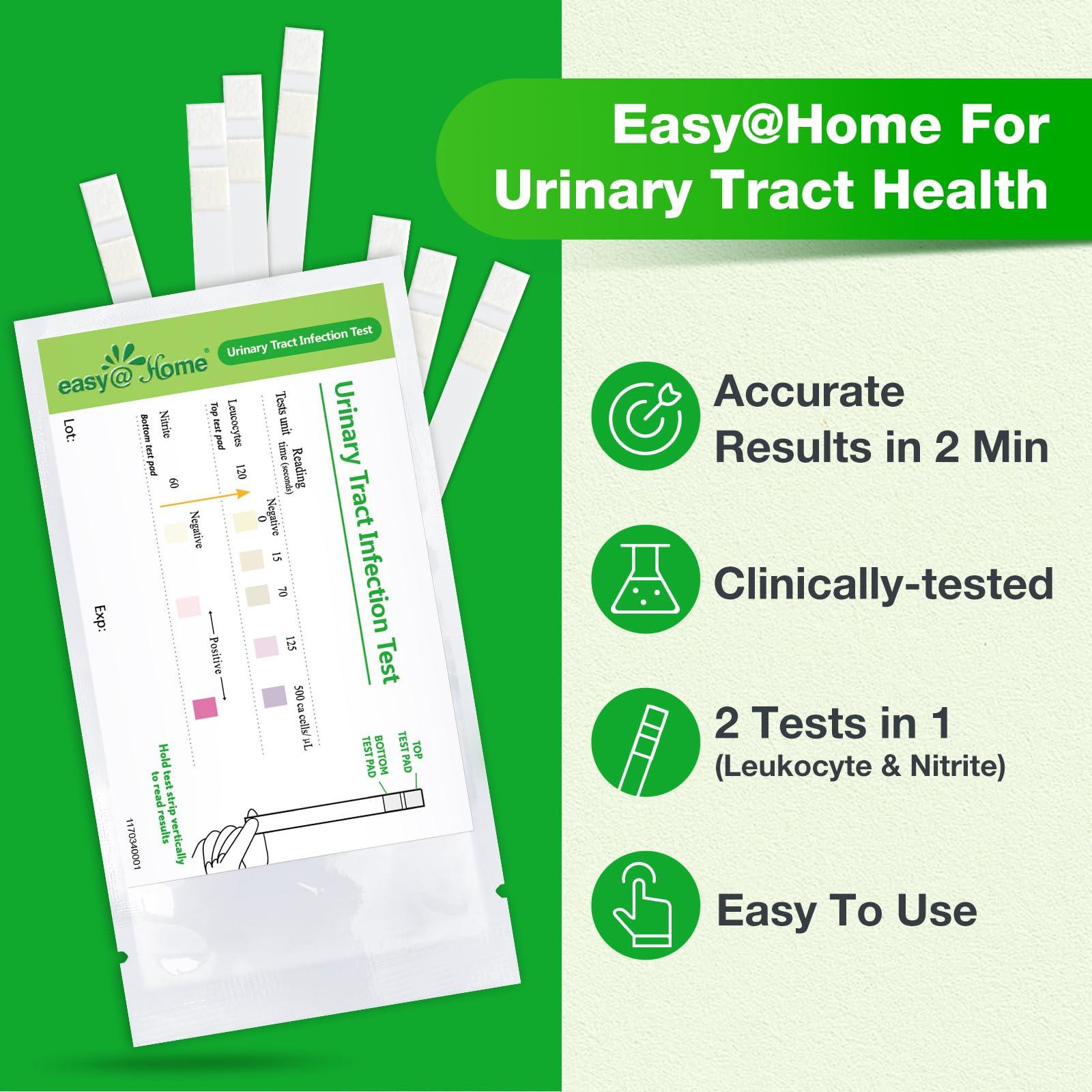 Easy@Home UTI Test Strips: Highly Accurate Urinary Tract Test Kit for Women Men, Bladder Infection UTI Urine Testing, Quick Results, OTC Use (UTI - 5 Pack) - Image 4